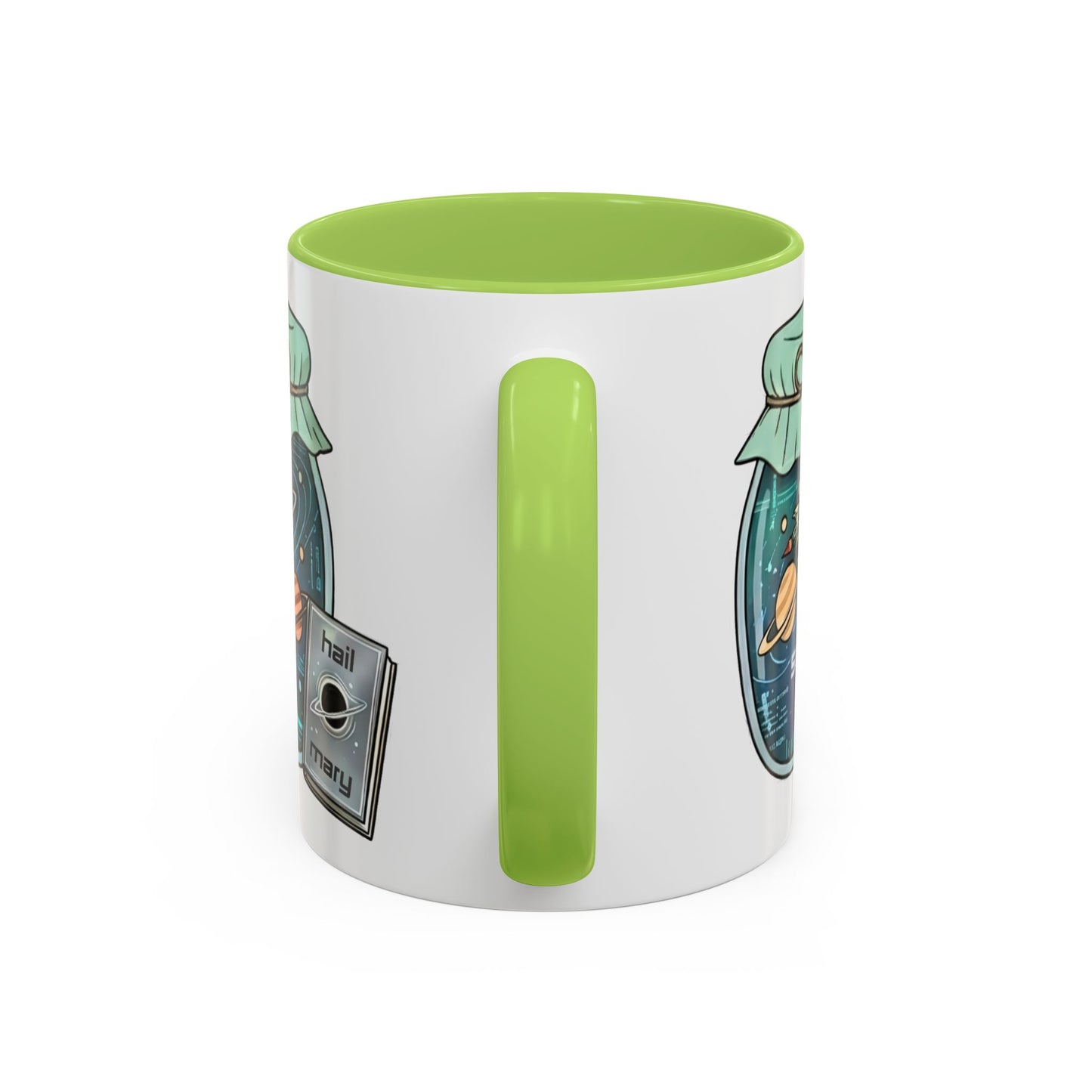 "Sci‑Fi Girl" JamJar Mug — Space Planets Accent Coffee Cup (11/15oz)