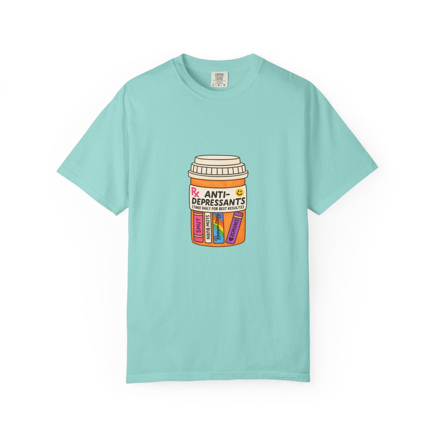 T-Shirt — "Anti-Depressants" Coffee & Books Graphic Tee