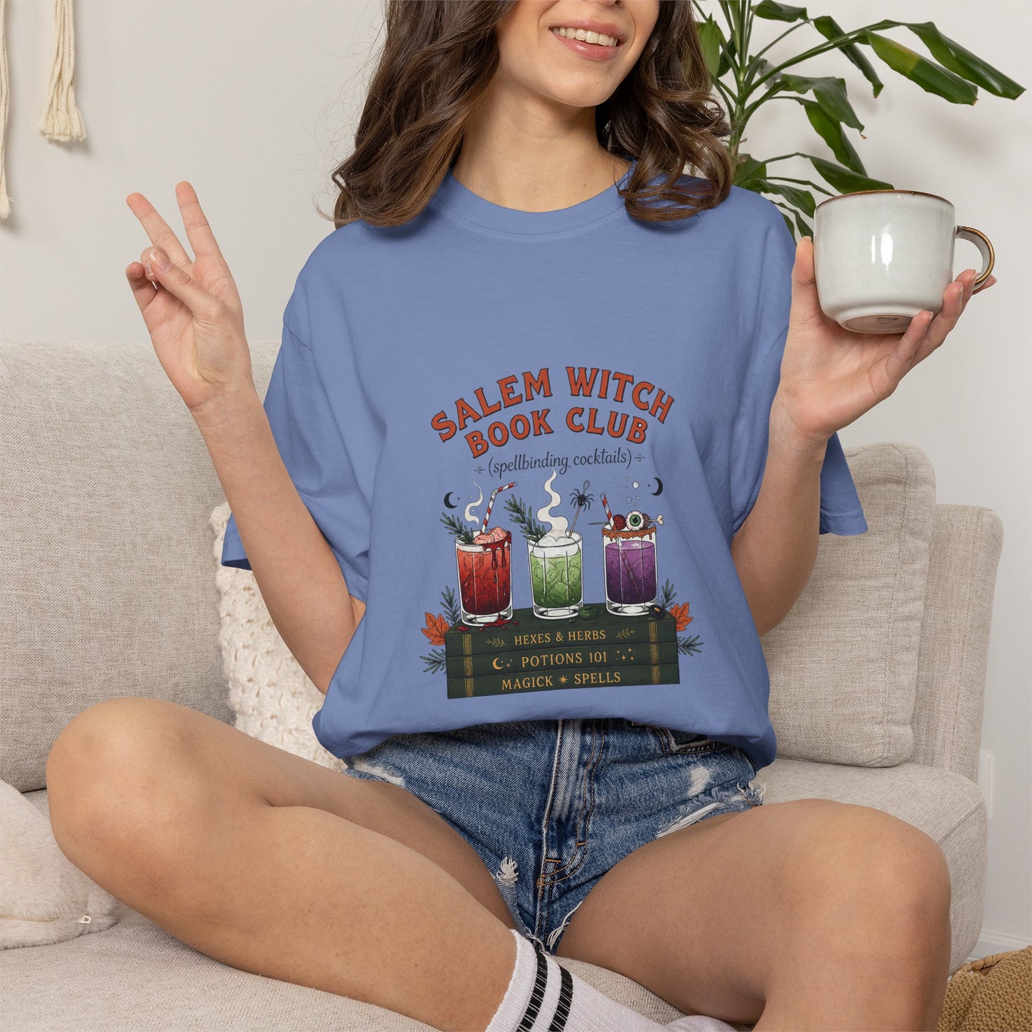 "Salem Witch Book Club" T-Shirt — Whimsical Witchy Reading Tee