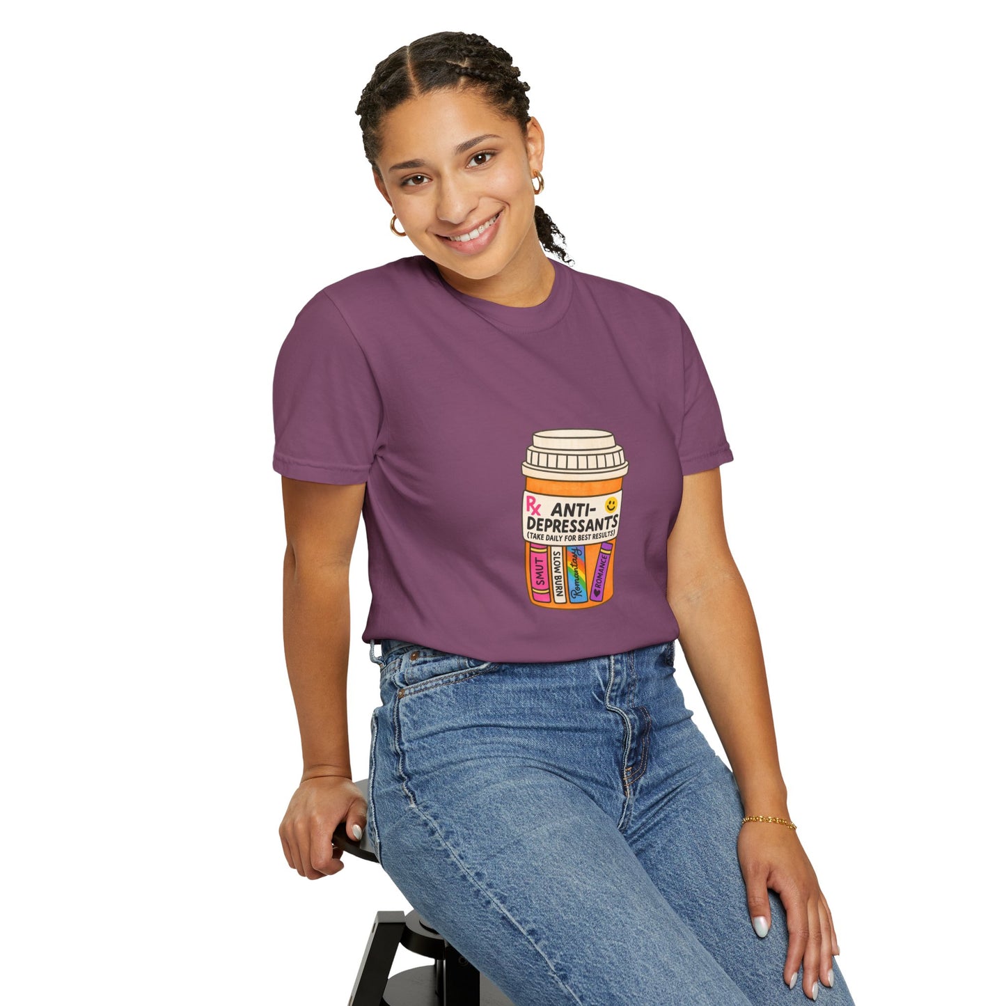 T-Shirt — "Anti-Depressants" Coffee & Books Graphic Tee