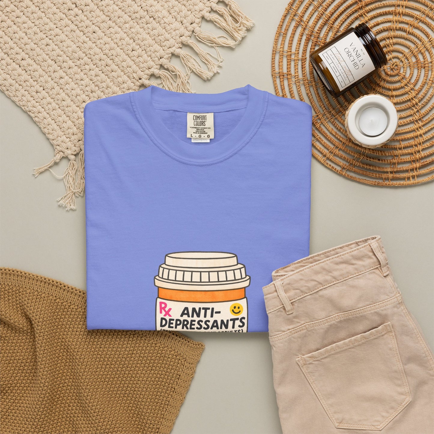 T-Shirt — "Anti-Depressants" Coffee & Books Graphic Tee