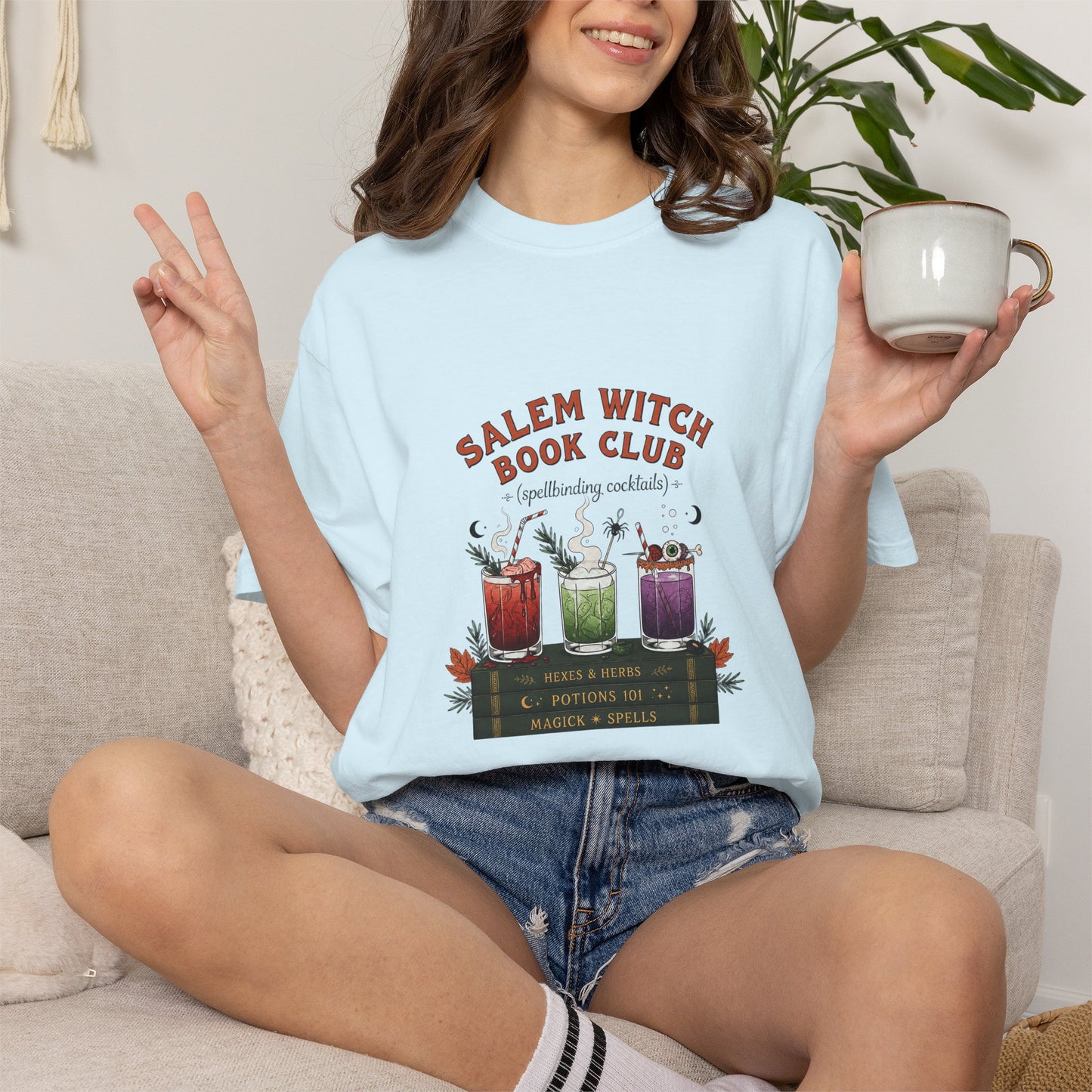"Salem Witch Book Club" T-Shirt — Whimsical Witchy Reading Tee