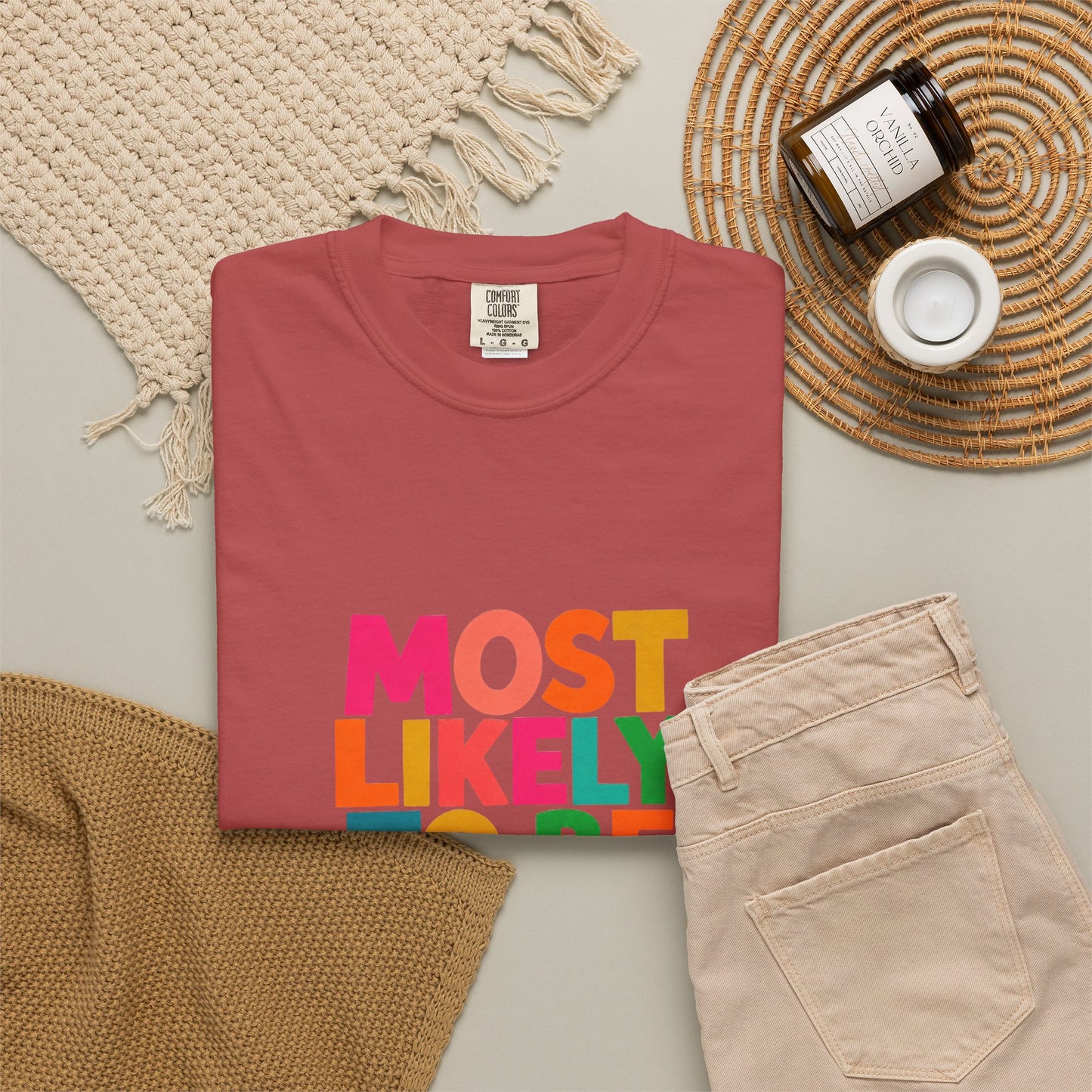 "Most Likely to Be Reading Romance" Colourful Book Lover Tee
