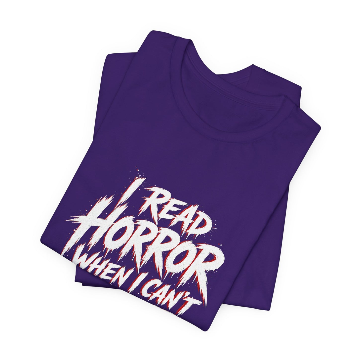 Airlume Cotton - Horror Reader Tee — "I Read Horror When I Can’t Sleep" Graphic T-Shirt