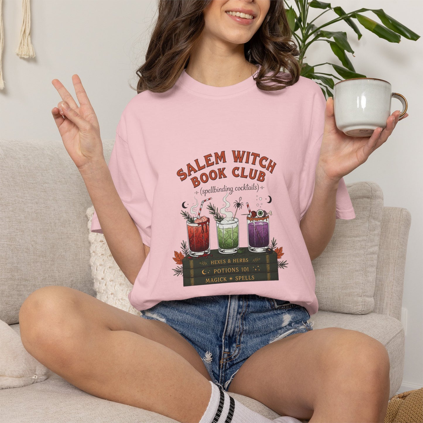 "Salem Witch Book Club" T-Shirt — Whimsical Witchy Reading Tee