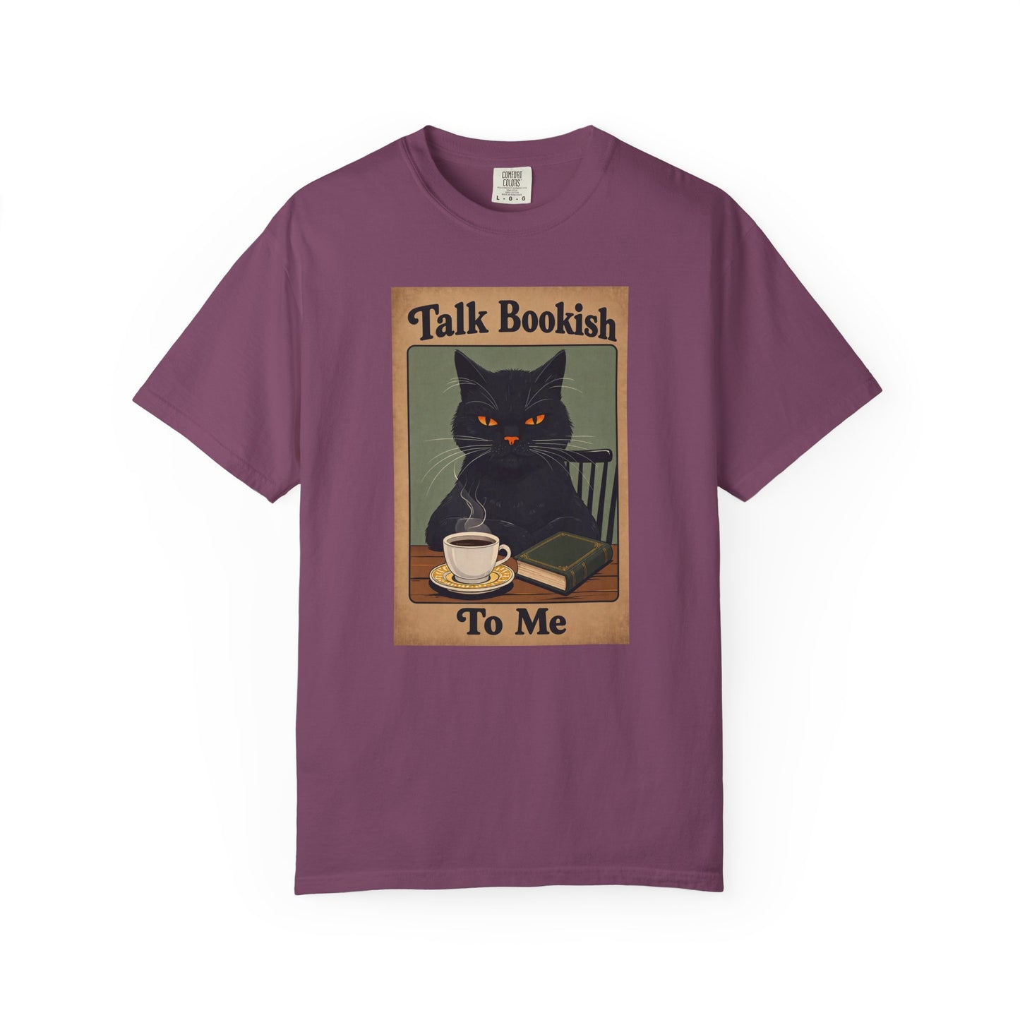 "Talk Bookish To Me" Cat T-Shirt