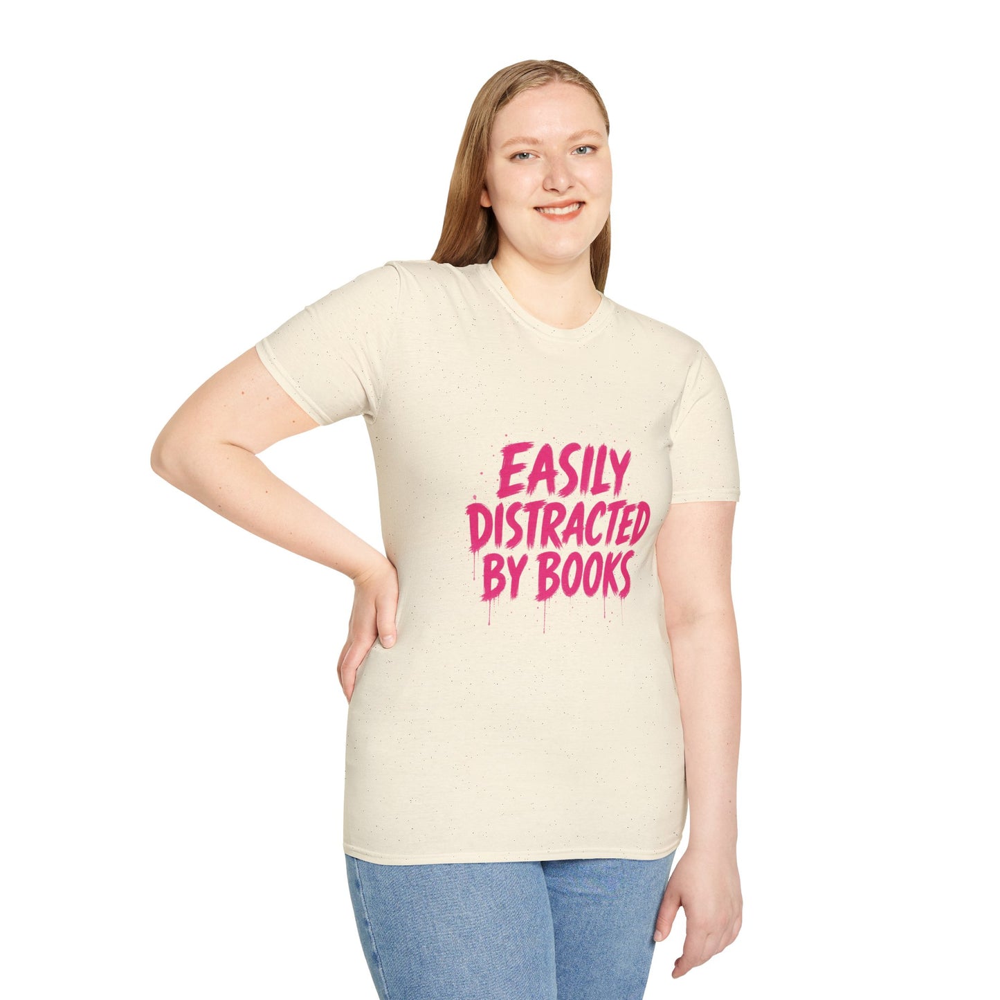Lightweight Fabric - "Easily Distracted by Books" T‑Shirt