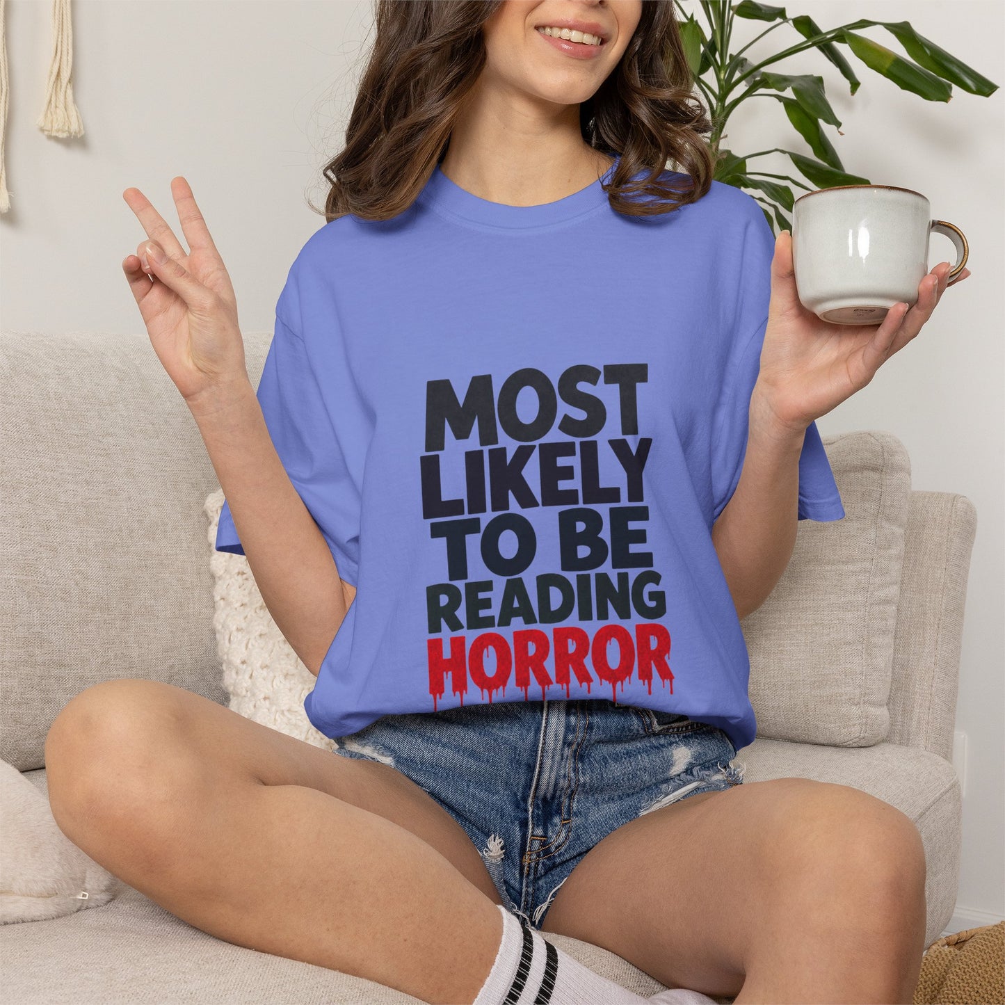Horror Reader T-Shirt — "Most Likely to Be Reading Horror" Graphic Tee