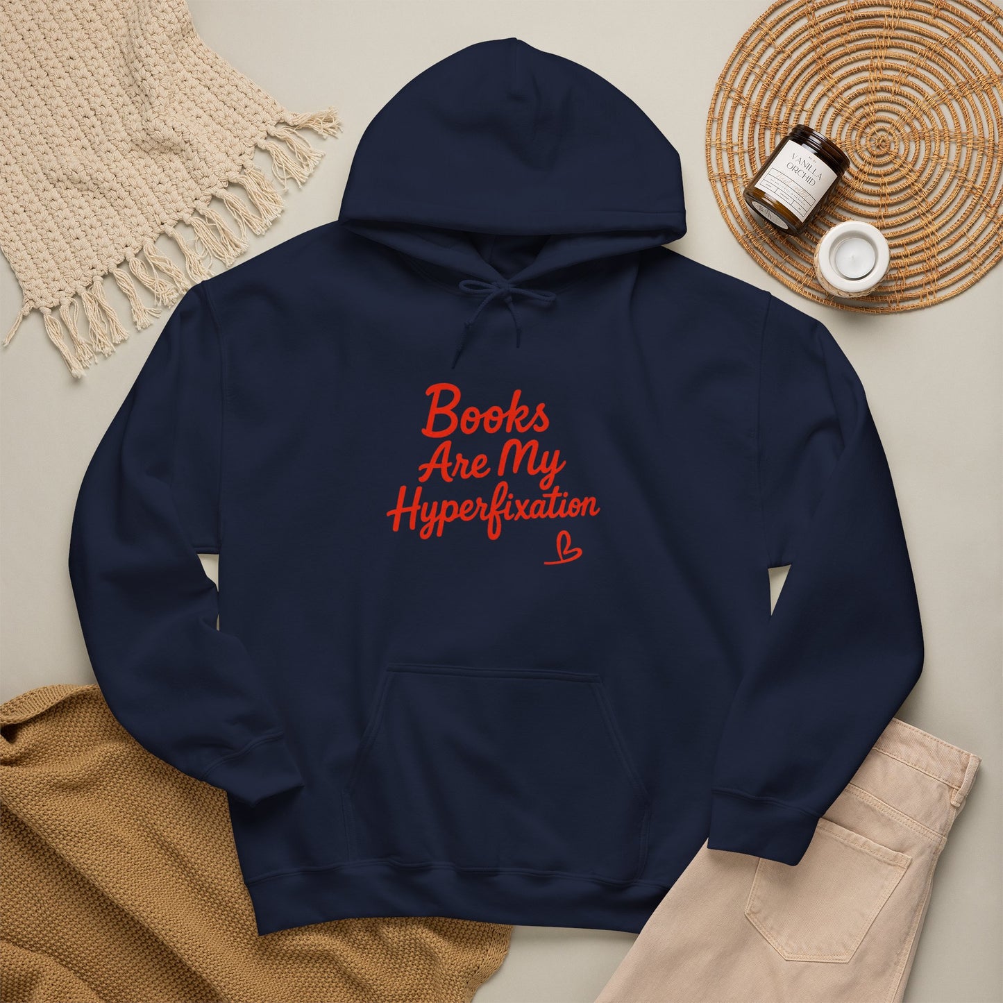 "Books Are My Hyperfixation" Neurospicy Bookish Hoodie
