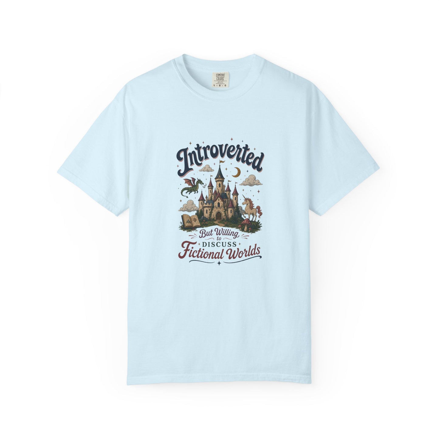 "Introverted But Willingly Discuss Fictional Worlds" Fantasy Lovers T-Shirt