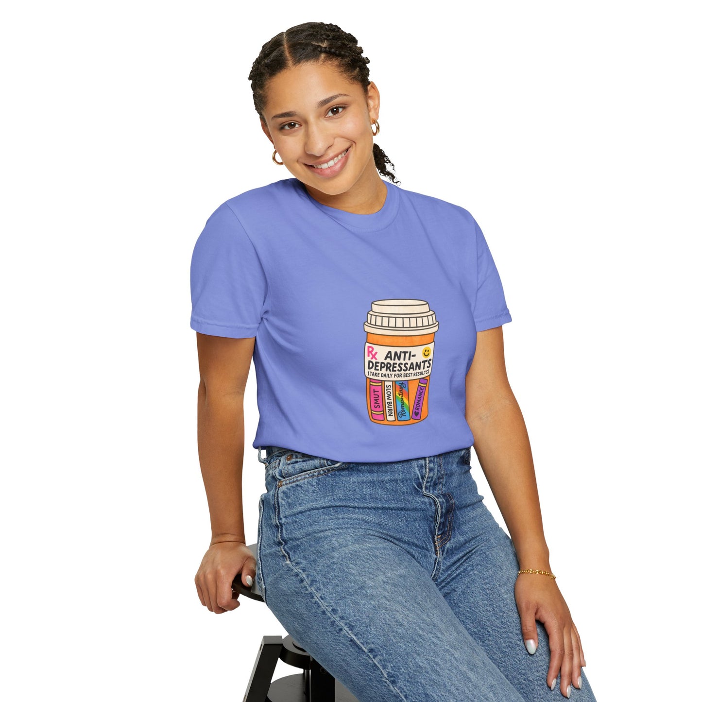T-Shirt — "Anti-Depressants" Coffee & Books Graphic Tee