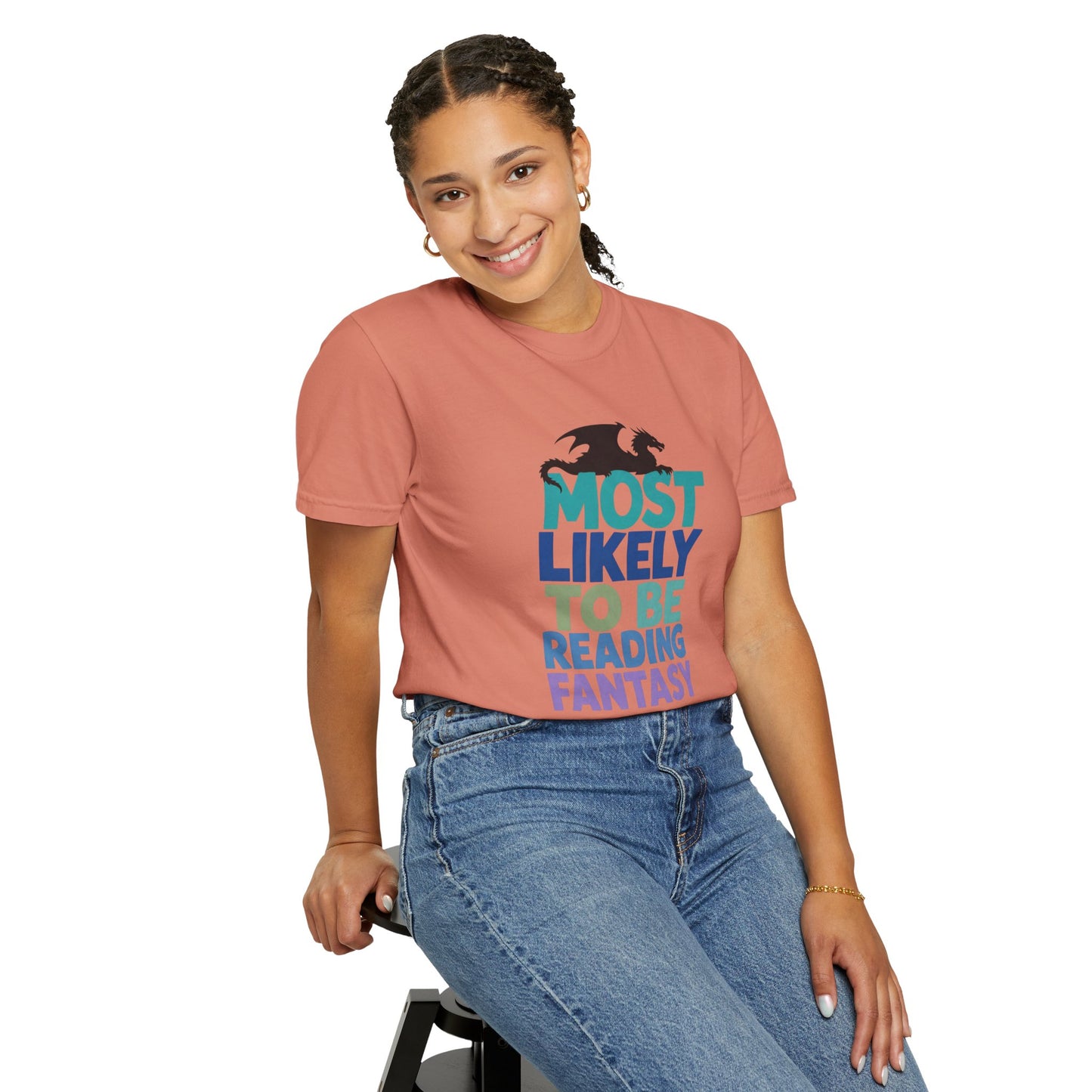 Fantasy Reader T-Shirt — "Most Likely to Be Reading Fantasy" Graphic Tee