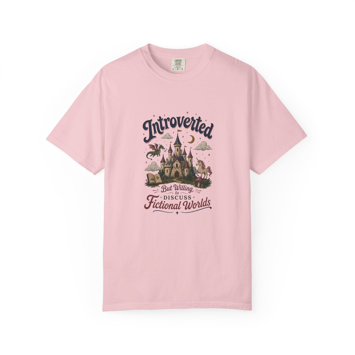 "Introverted But Willingly Discuss Fictional Worlds" Fantasy Lovers T-Shirt