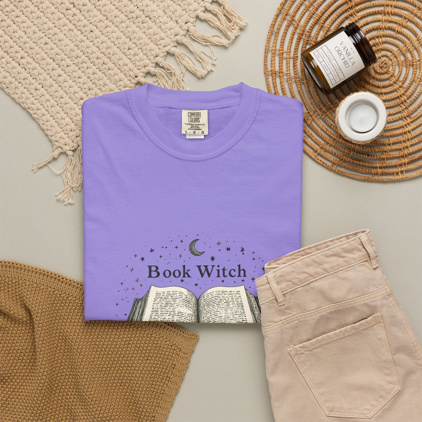 "Book Witch" T-Shirt — Vintage Open Spellbook Design for Readers & Witches