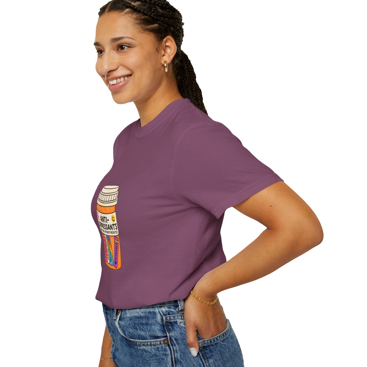 T-Shirt — "Anti-Depressants" Coffee & Books Graphic Tee