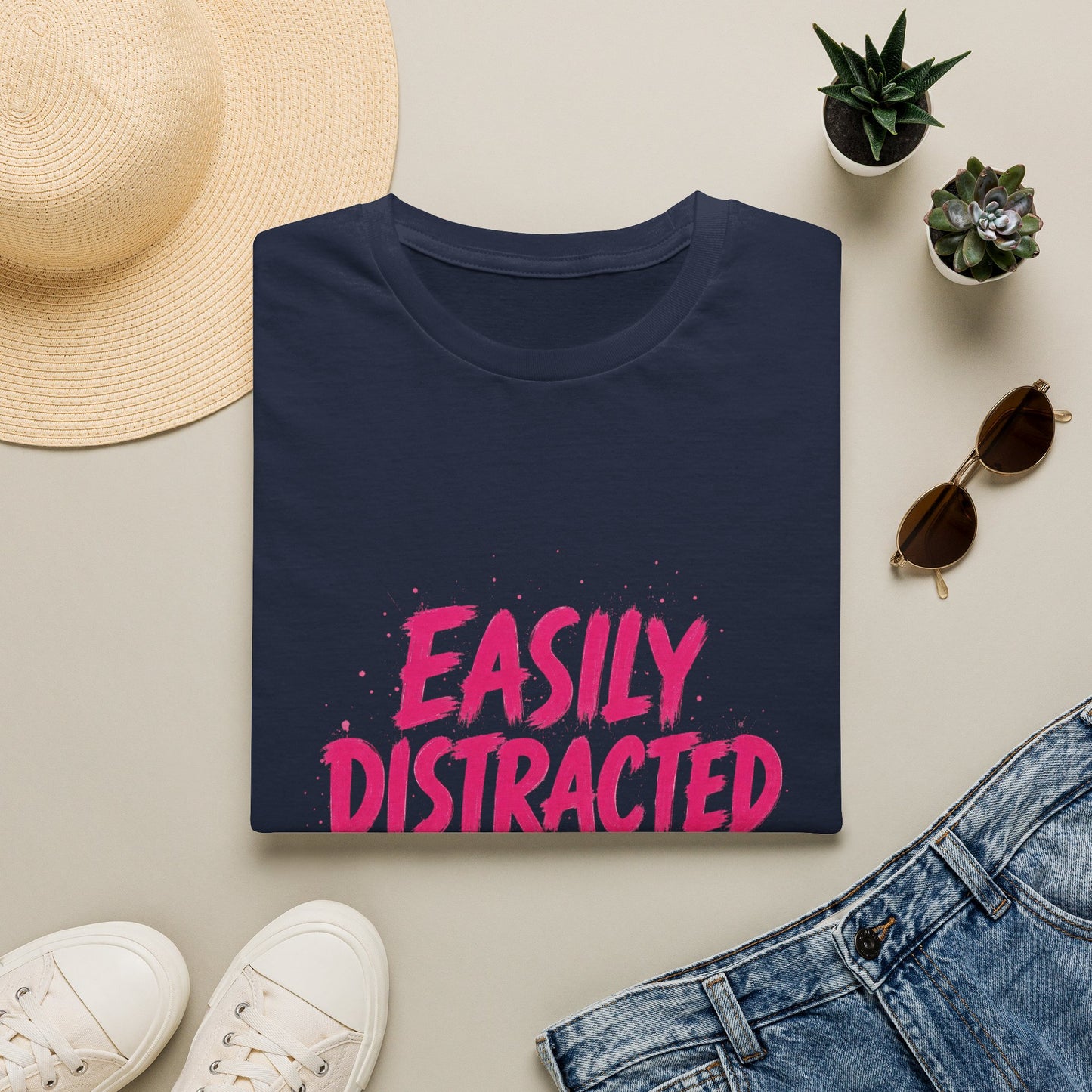 Lightweight Fabric - "Easily Distracted by Books" T‑Shirt