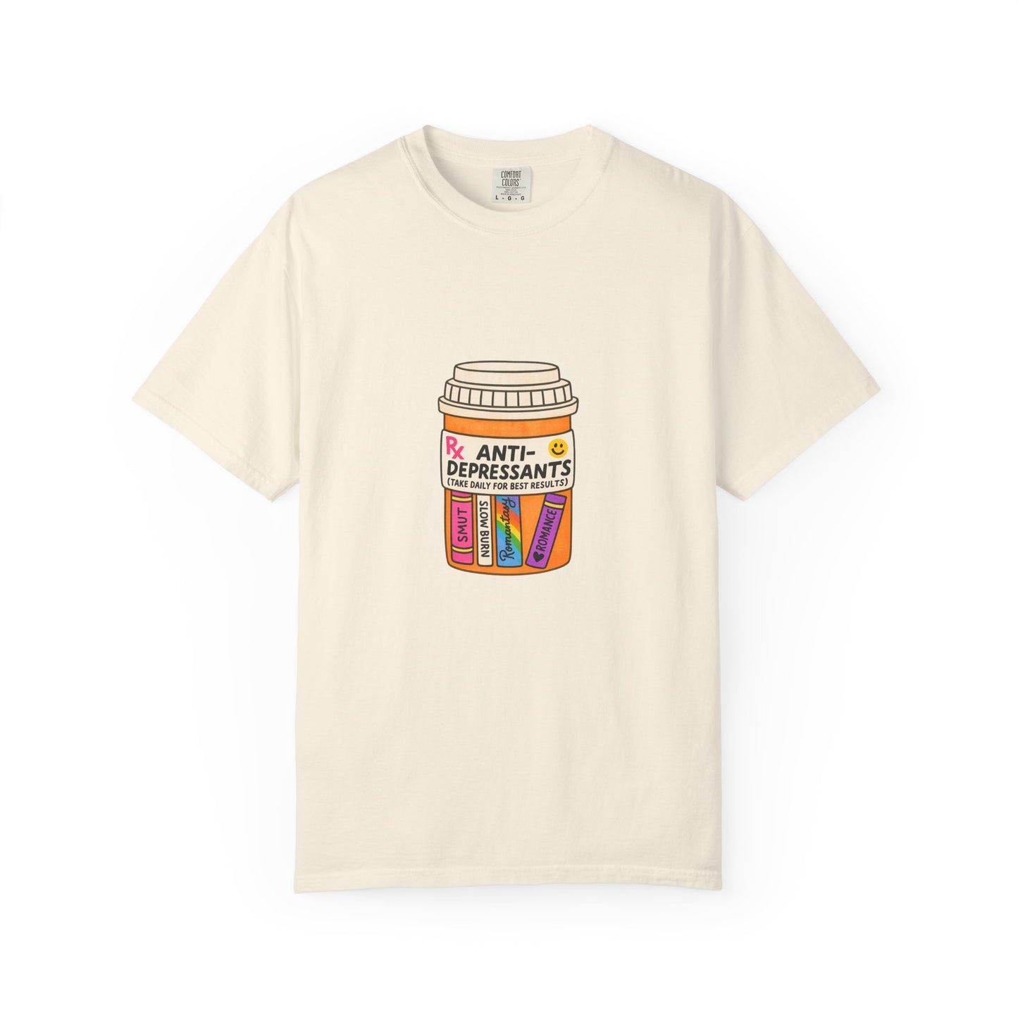 T-Shirt — "Anti-Depressants" Coffee & Books Graphic Tee
