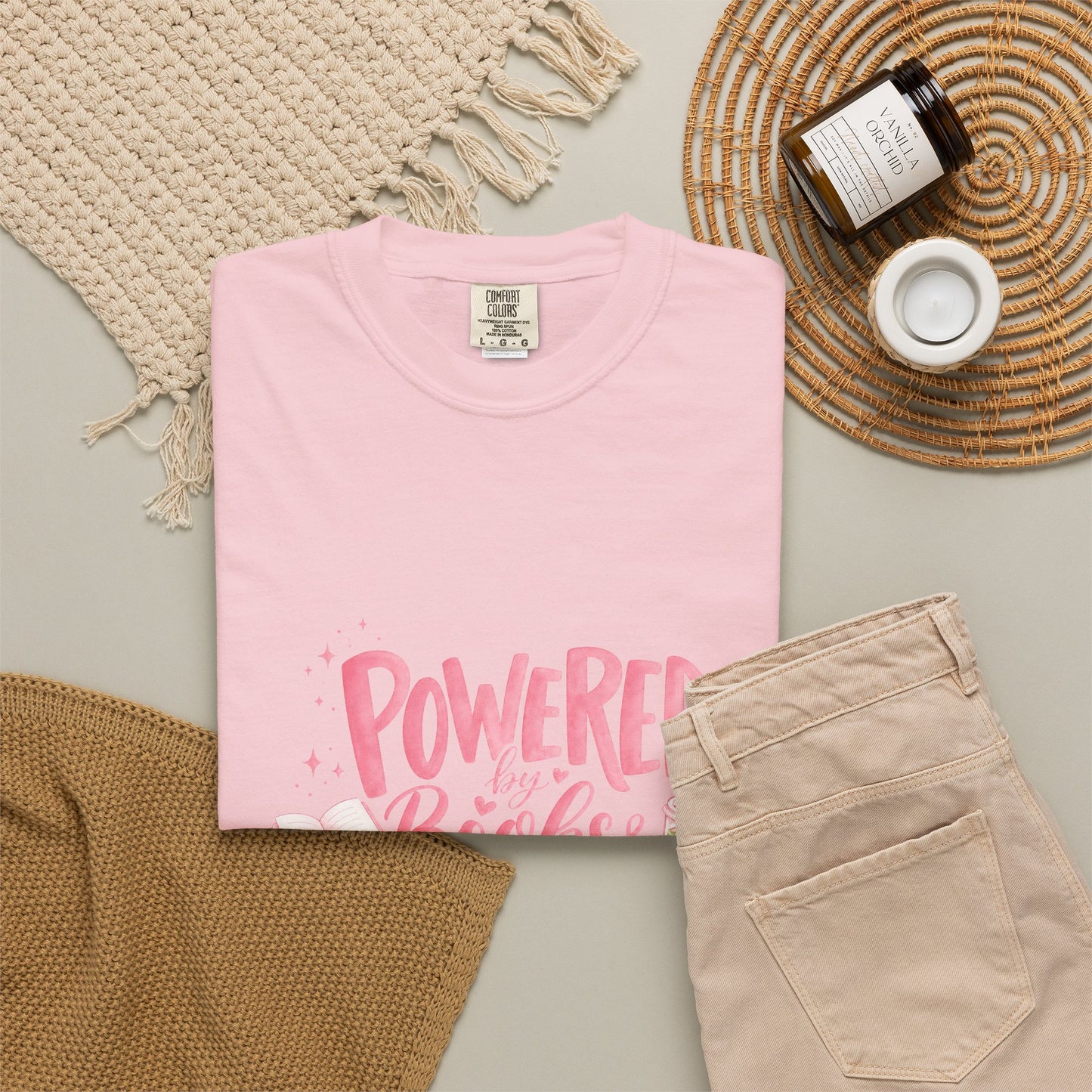 "Powered by Books & Matcha" T-Shirt