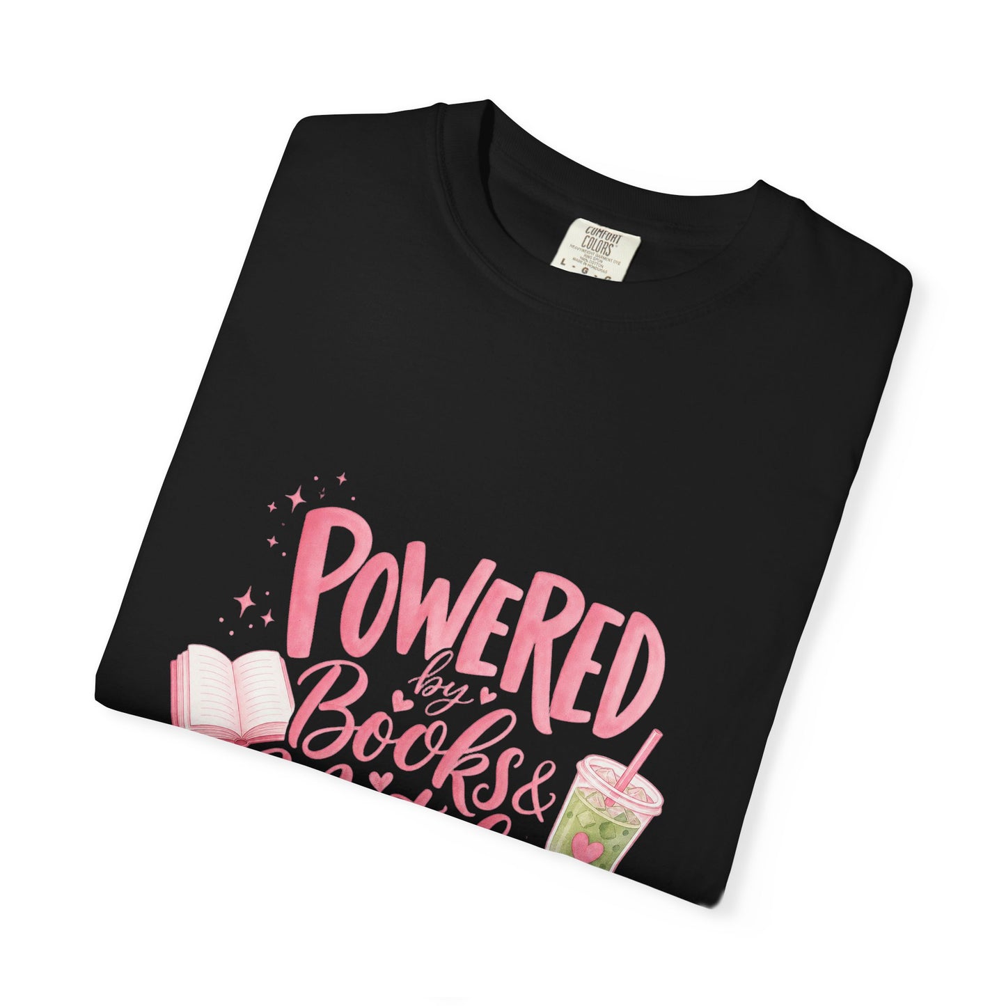 "Powered by Books & Matcha" T-Shirt
