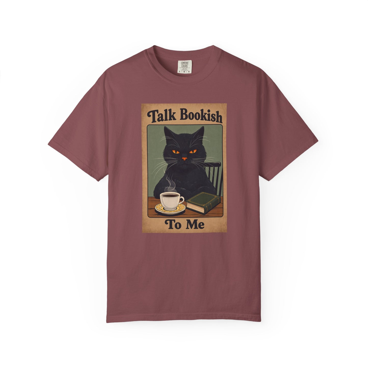 "Talk Bookish To Me" Cat T-Shirt