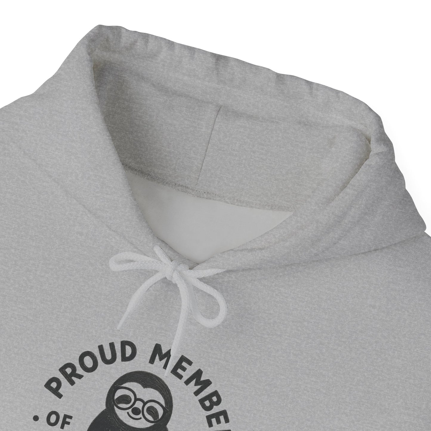 "Proud Member of the Slow Readers Club" Sloth Reading Hoodie
