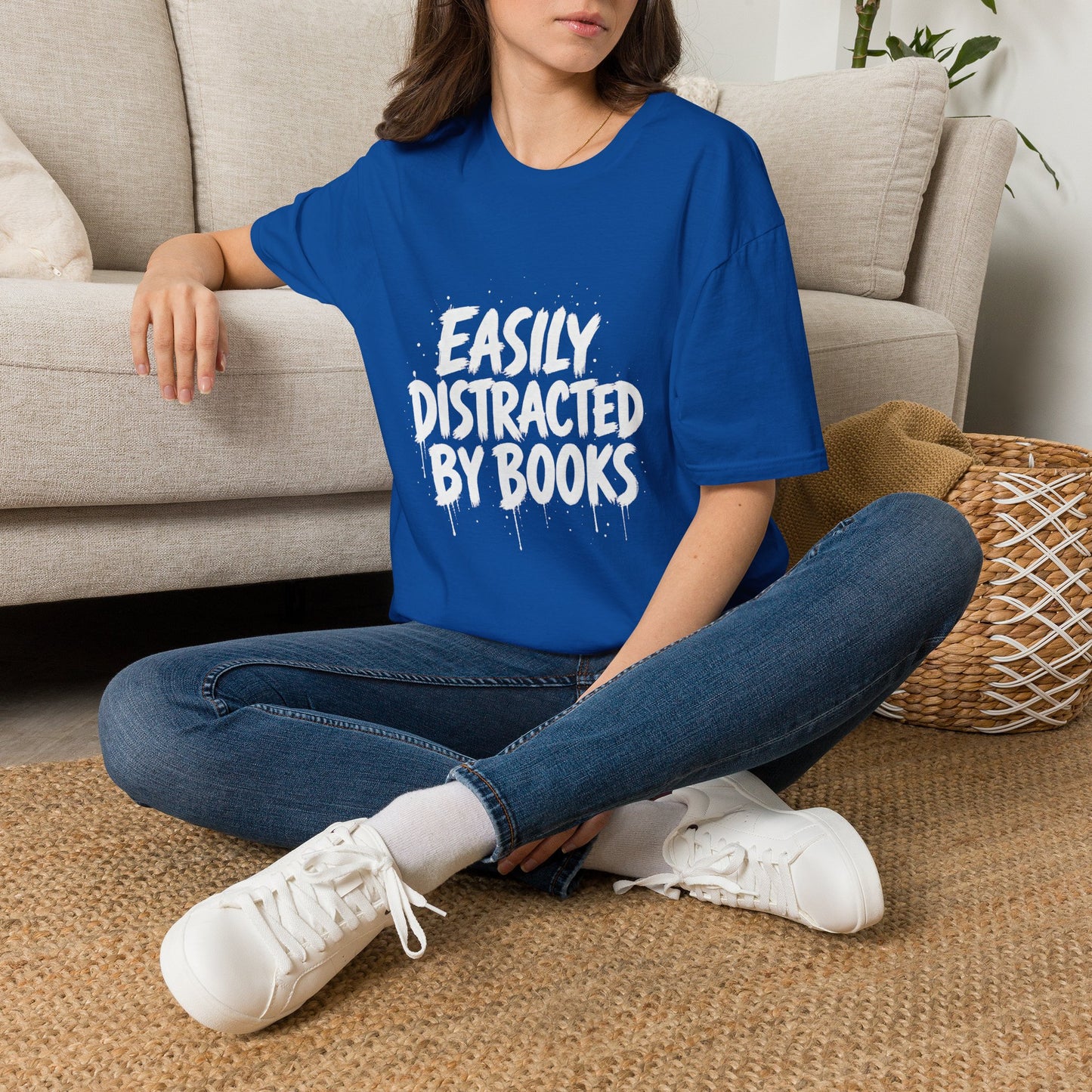 Lightweight Fabric - "Easily Distracted by Books" T‑Shirt