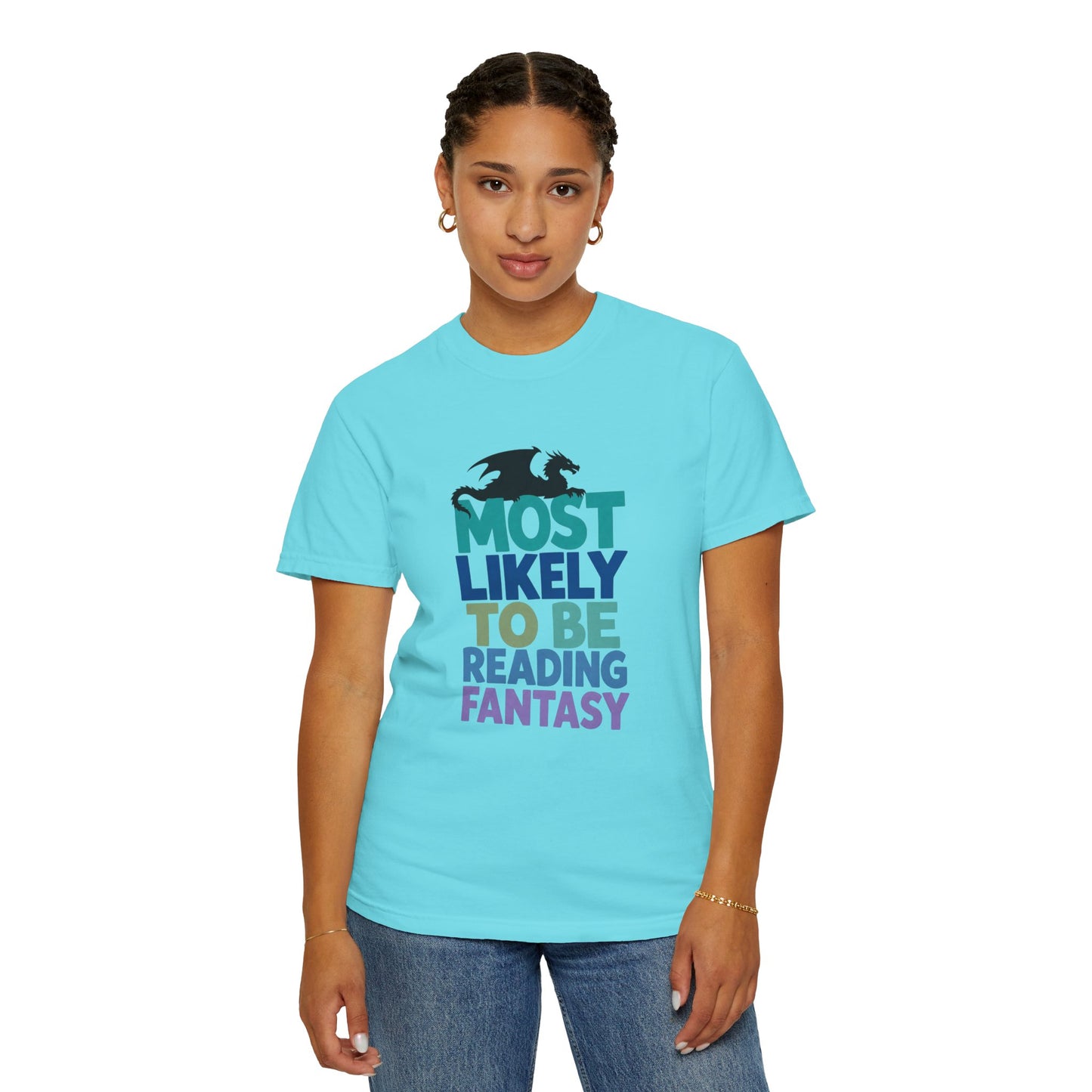 Fantasy Reader T-Shirt — "Most Likely to Be Reading Fantasy" Graphic Tee