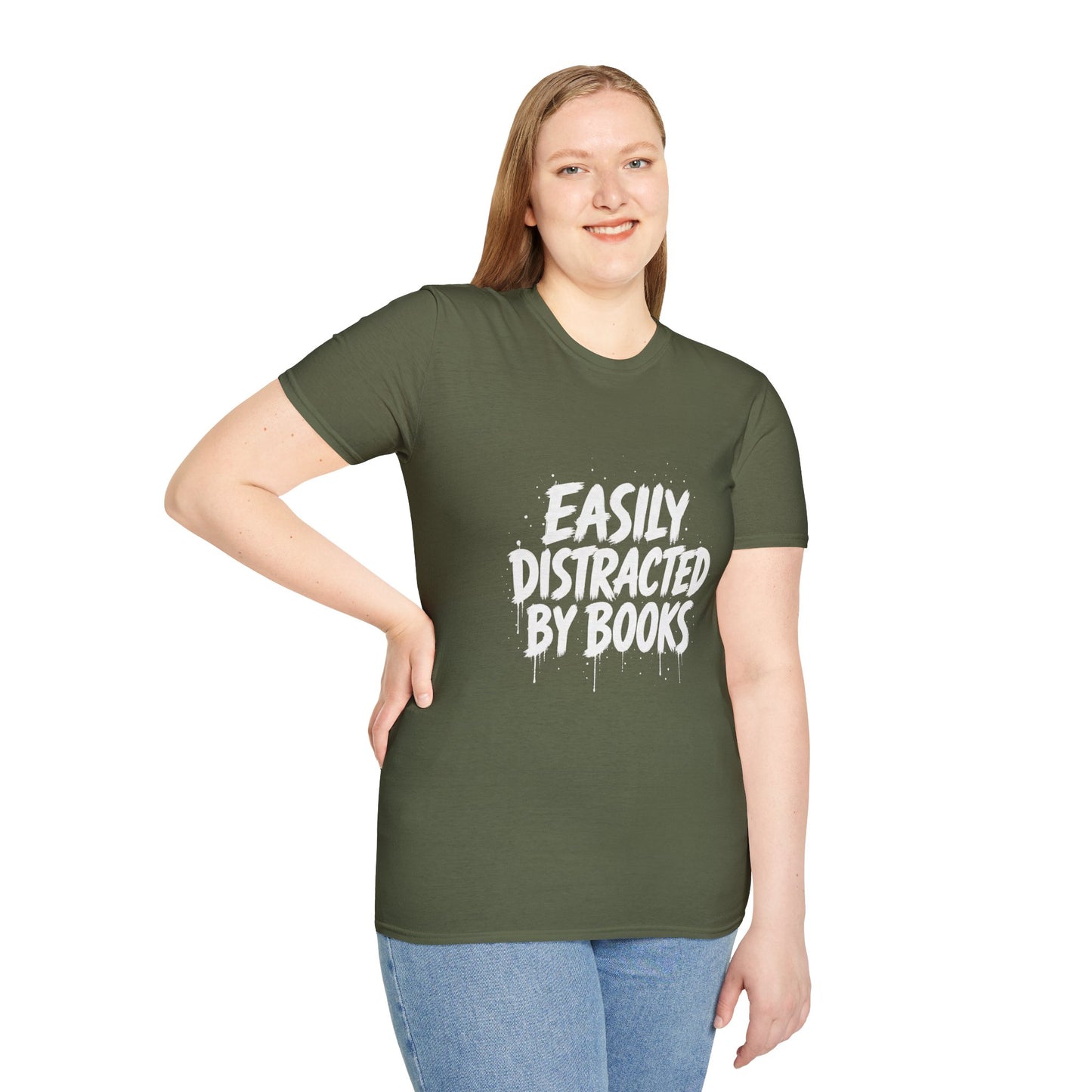 Lightweight Fabric - "Easily Distracted by Books" T‑Shirt