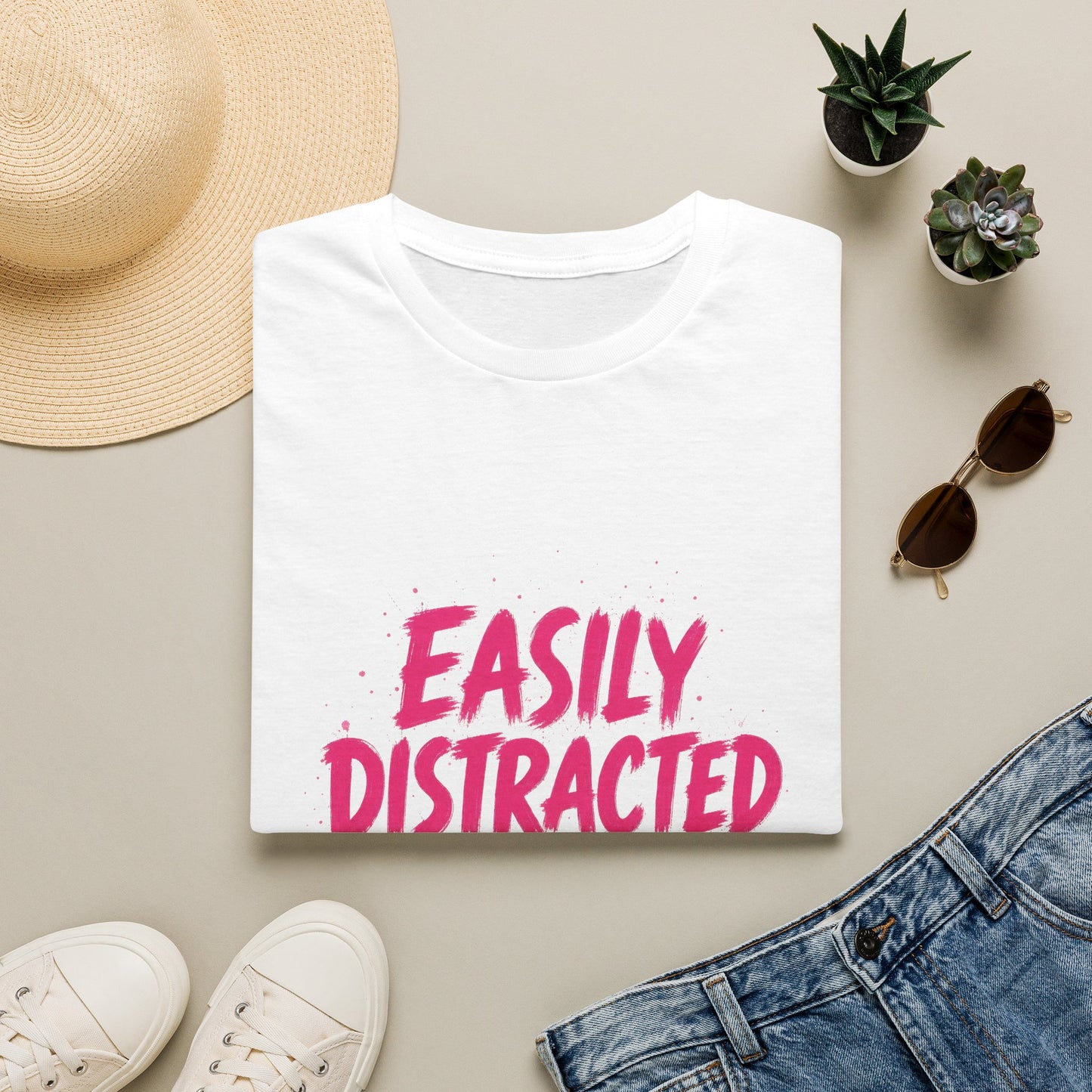 Lightweight Fabric - "Easily Distracted by Books" T‑Shirt