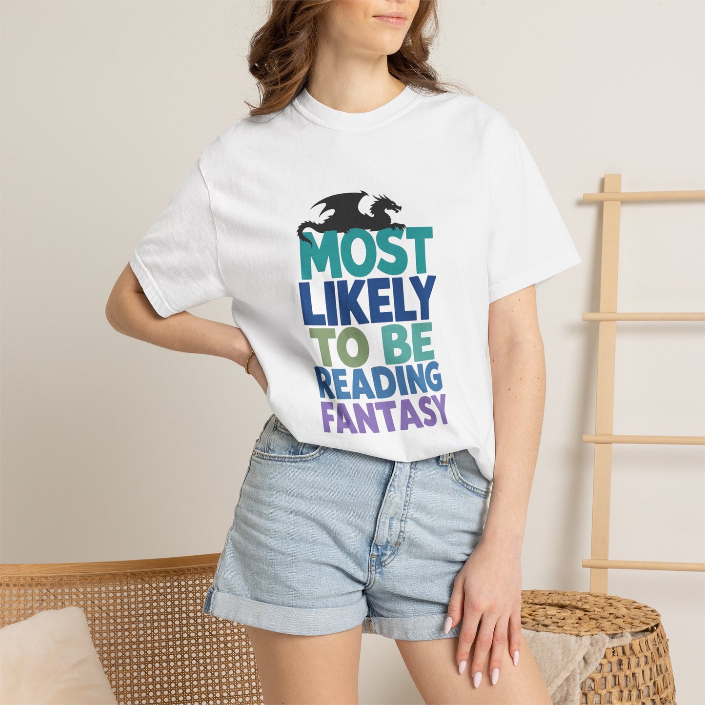 Fantasy Reader T-Shirt — "Most Likely to Be Reading Fantasy" Graphic Tee