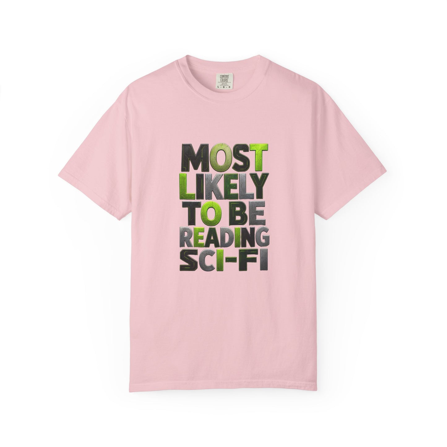 "Most Likely To Be Reading Sci‑Fi" T-Shirt for Science Fiction Book Lovers