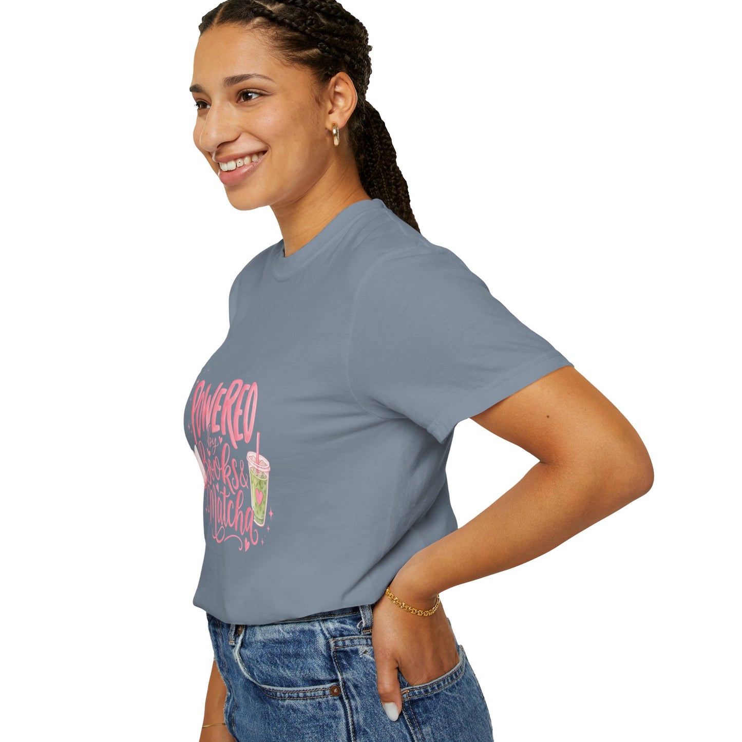 "Powered by Books & Matcha" T-Shirt