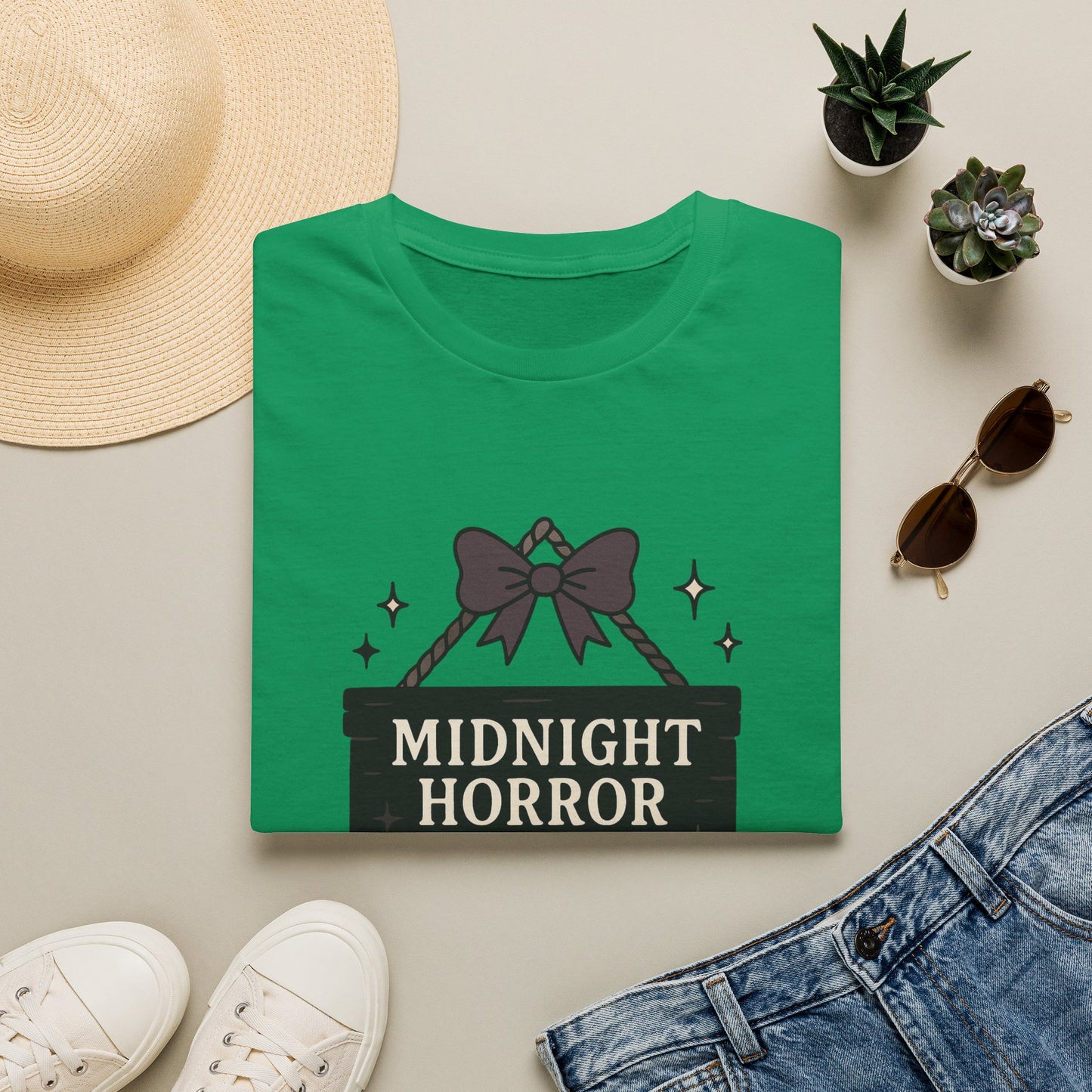 Lightweight Fabric - "Midnight Horror Reader" T-Shirt — Spooky Book Lover Graphic Tee