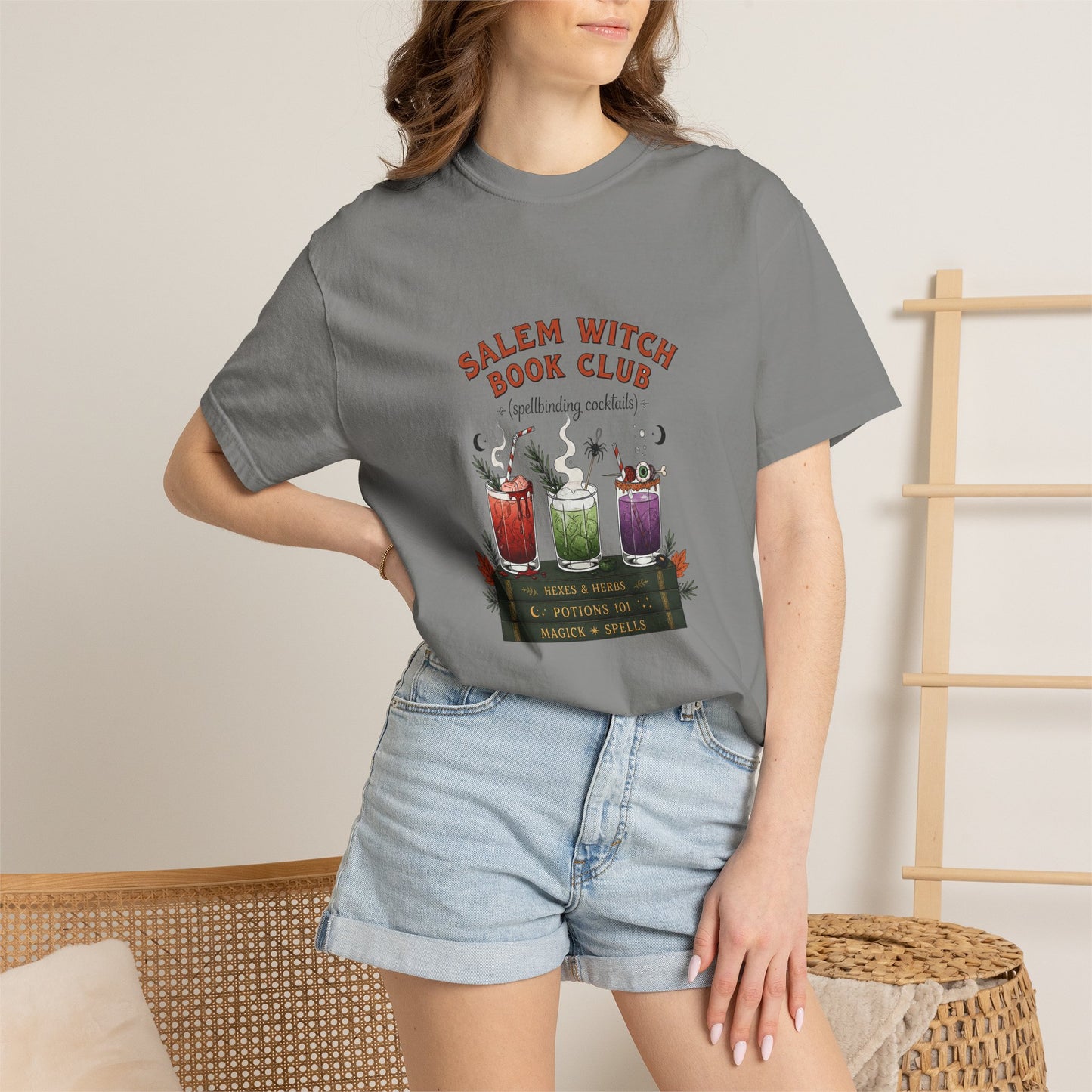"Salem Witch Book Club" T-Shirt — Whimsical Witchy Reading Tee
