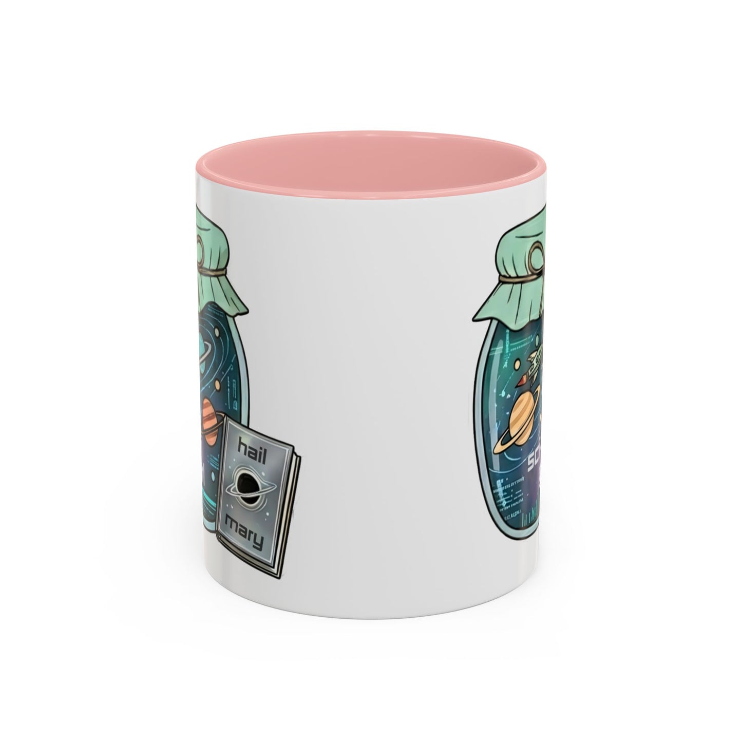 "Sci‑Fi Girl" JamJar Mug — Space Planets Accent Coffee Cup (11/15oz)