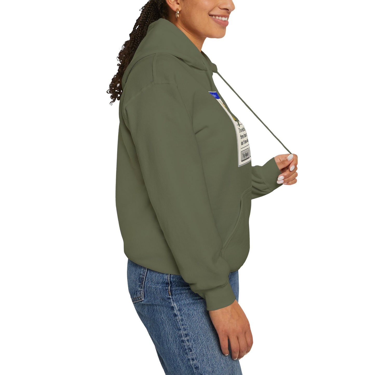 Neurospicy "ERROR: Brain is buffering" Retro Computer Alert Graphic Hoodie