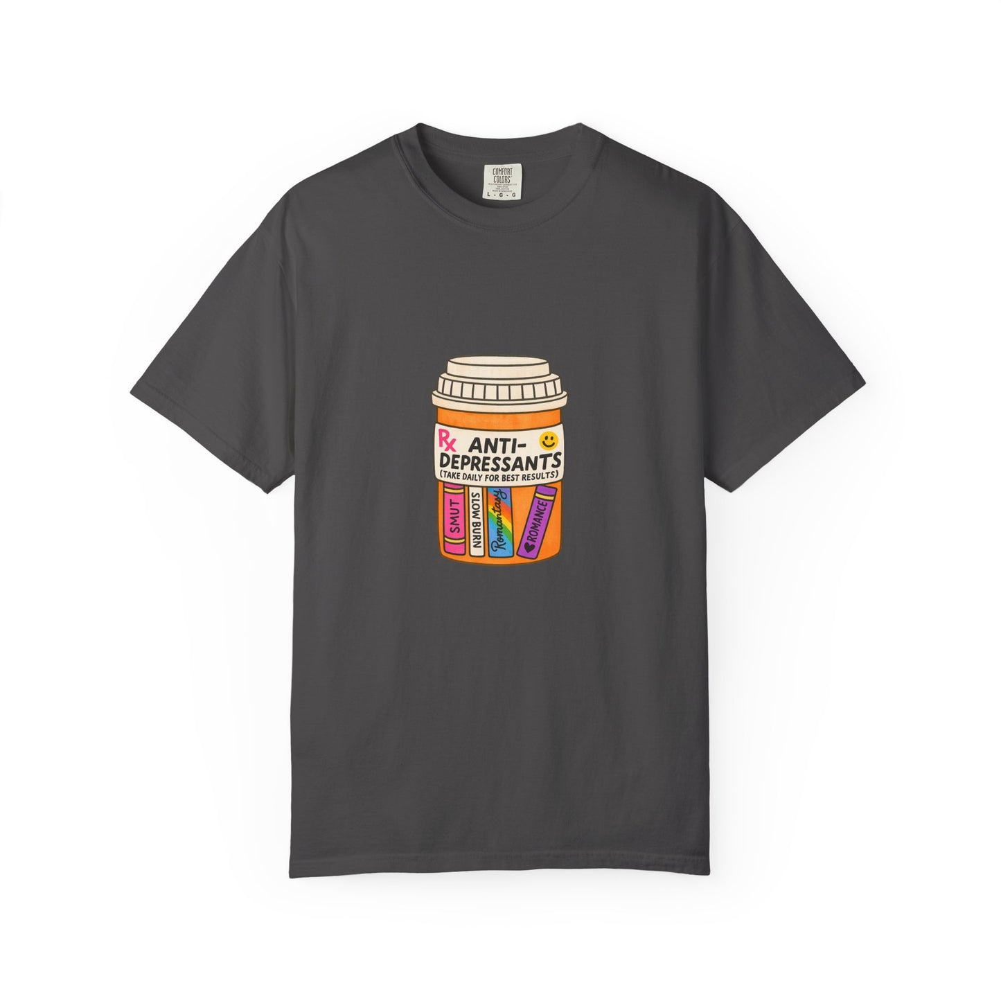 T-Shirt — "Anti-Depressants" Coffee & Books Graphic Tee