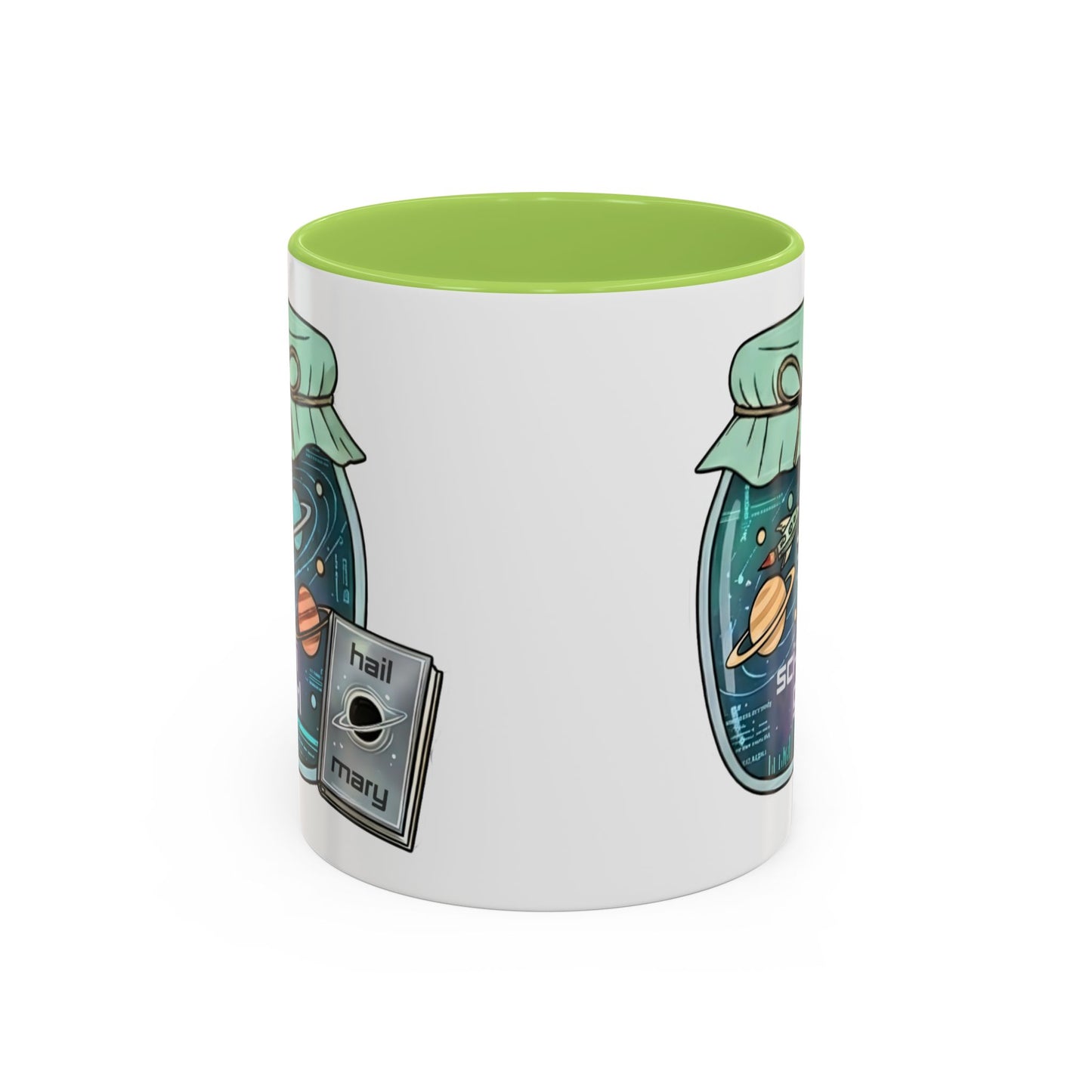 "Sci‑Fi Girl" JamJar Mug — Space Planets Accent Coffee Cup (11/15oz)