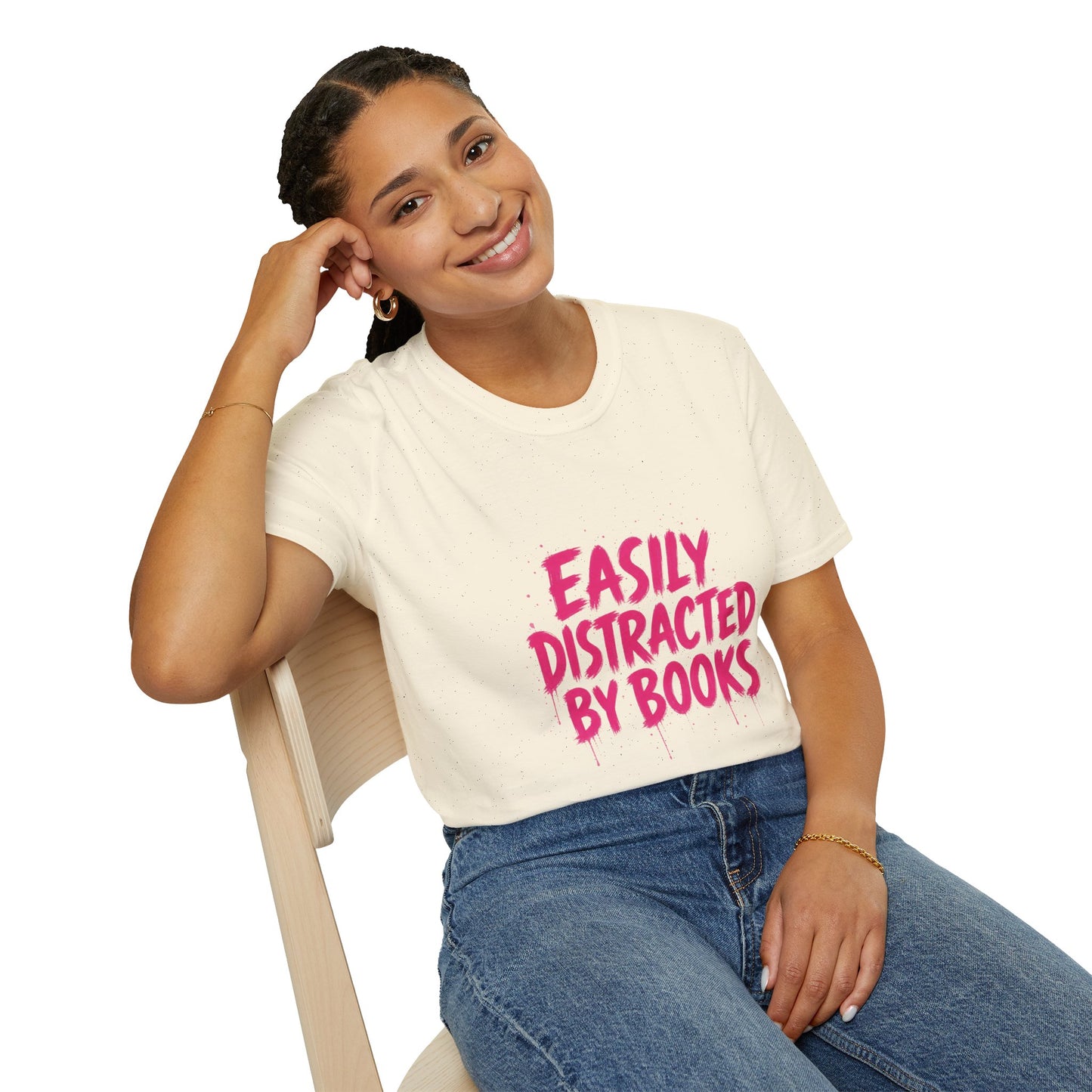 Lightweight Fabric - "Easily Distracted by Books" T‑Shirt