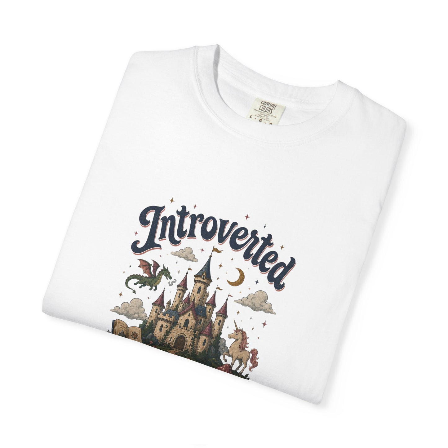 "Introverted But Willingly Discuss Fictional Worlds" Fantasy Lovers T-Shirt