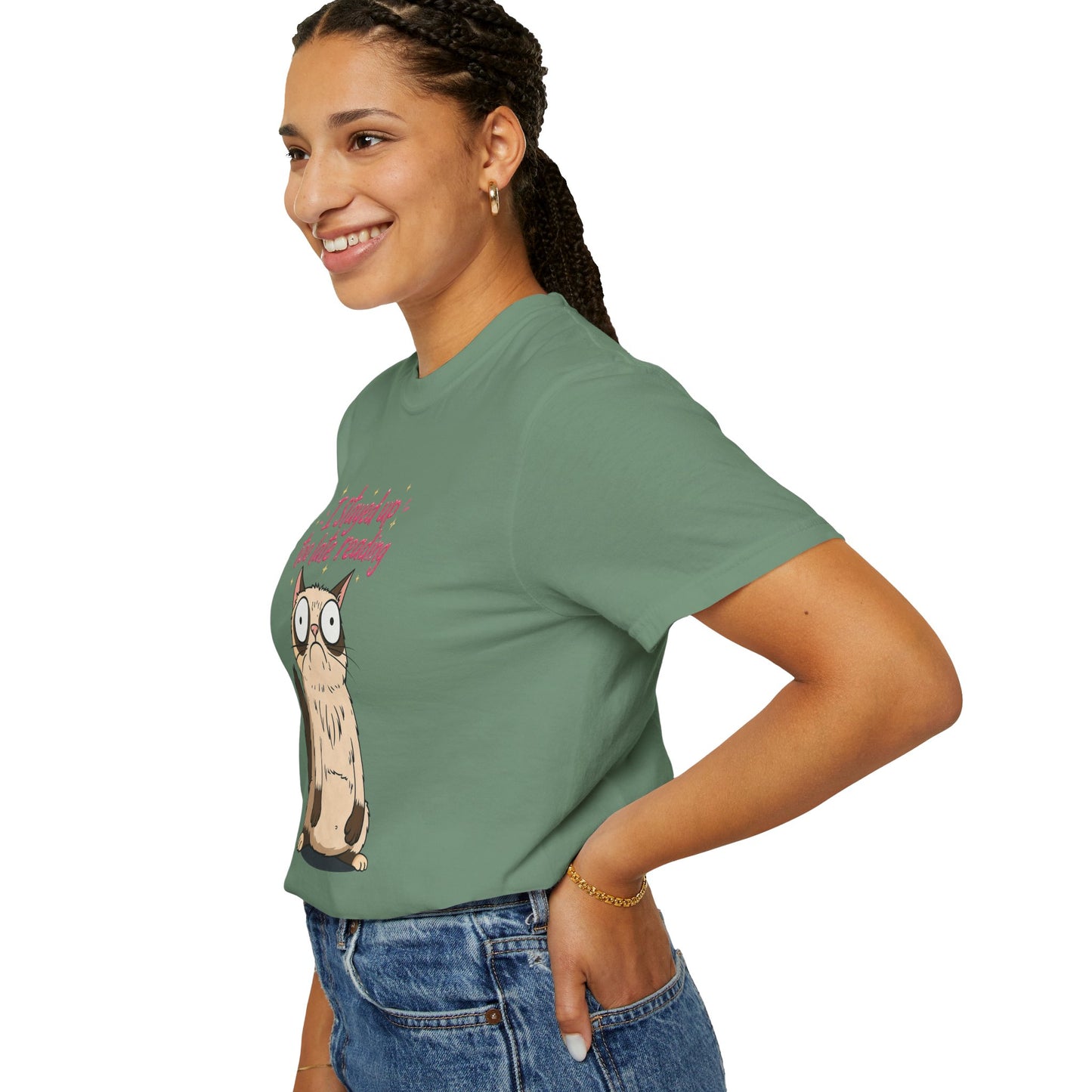 "I Stayed Up Too Late Reading" Cat T-Shirt — Cute Book Lover Graphic Tee