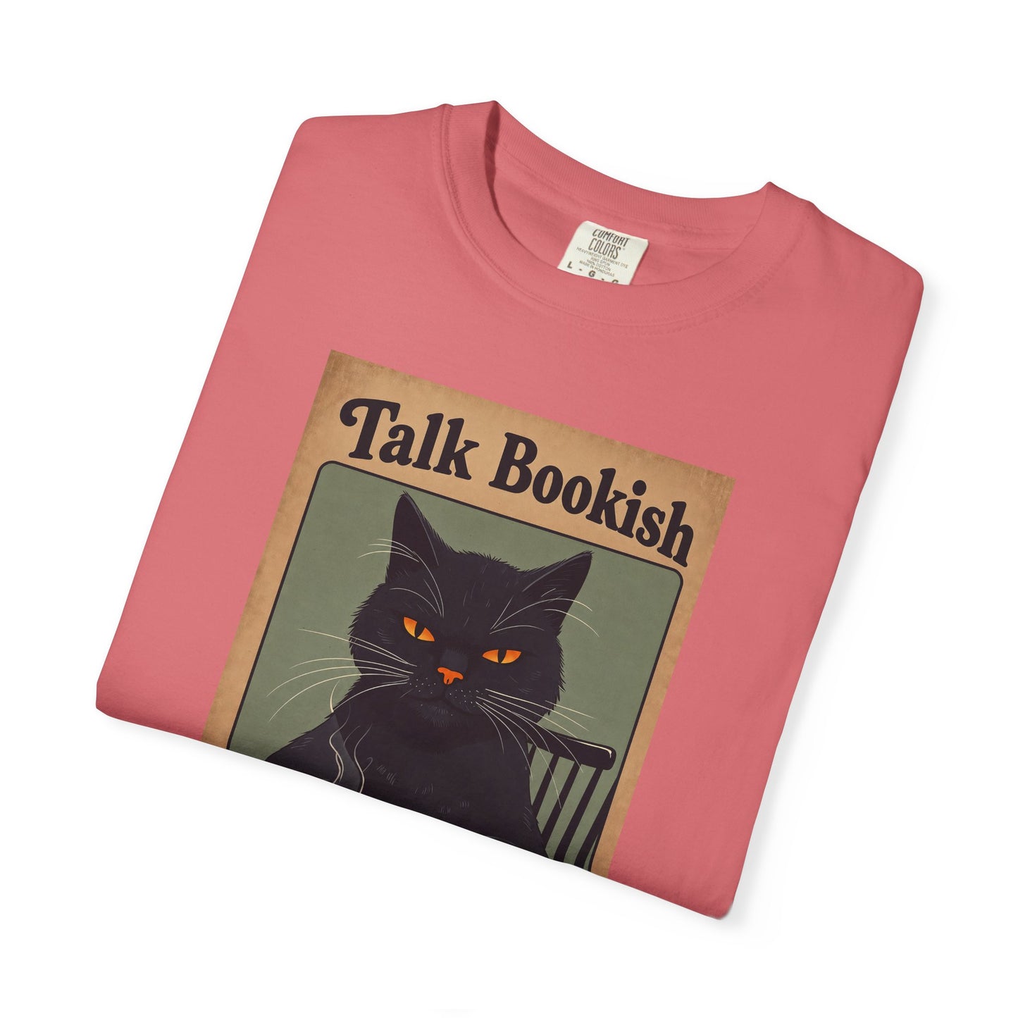 "Talk Bookish To Me" Cat T-Shirt