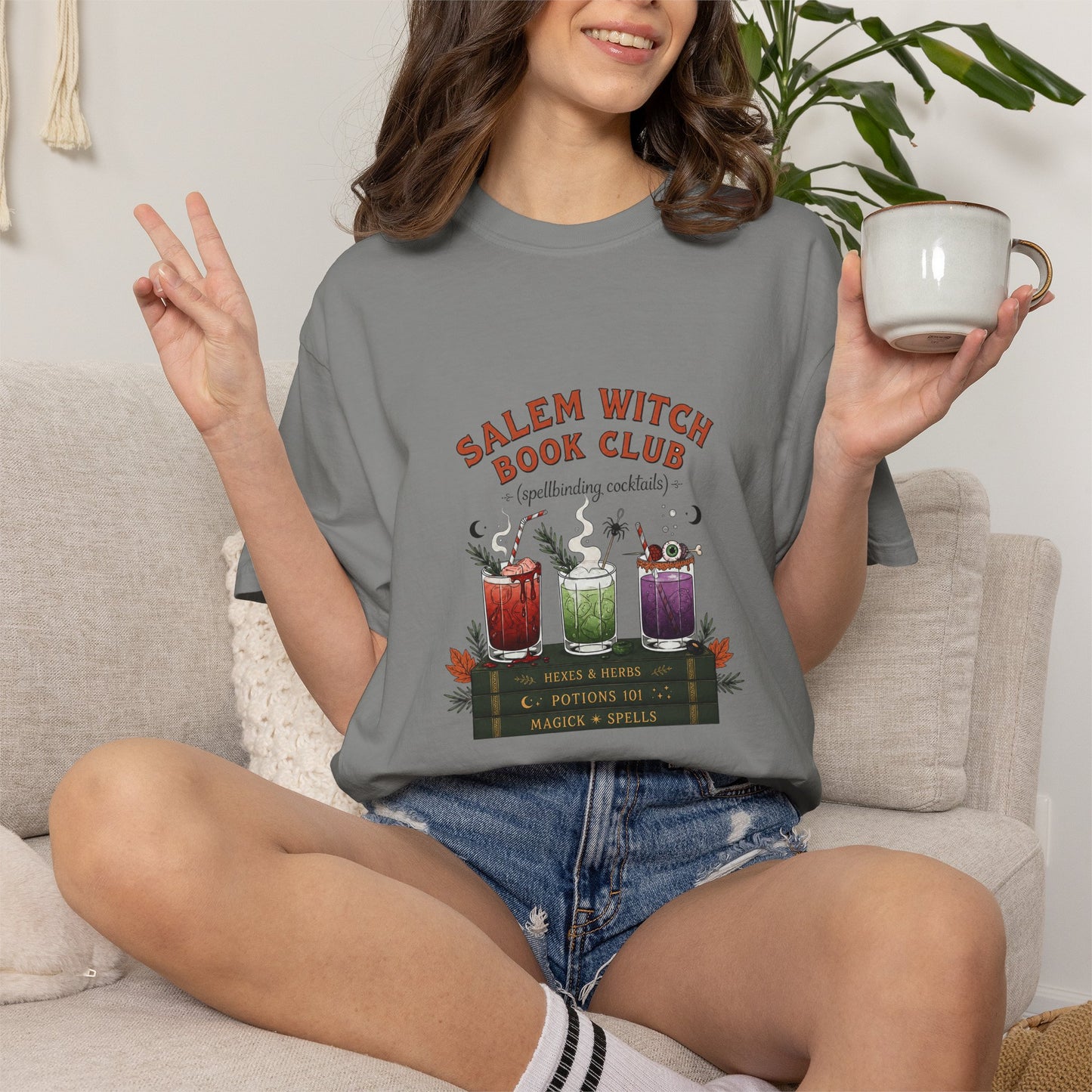 "Salem Witch Book Club" T-Shirt — Whimsical Witchy Reading Tee
