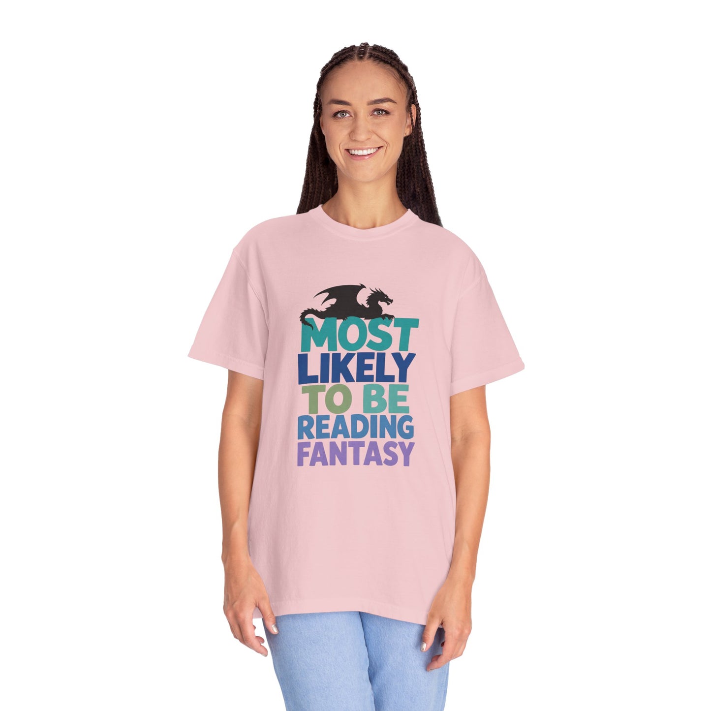 Fantasy Reader T-Shirt — "Most Likely to Be Reading Fantasy" Graphic Tee