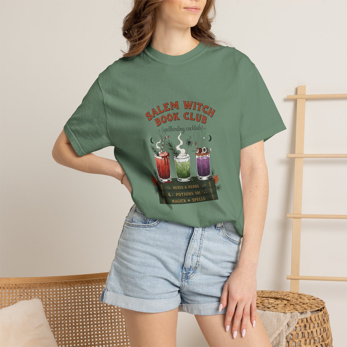 "Salem Witch Book Club" T-Shirt — Whimsical Witchy Reading Tee