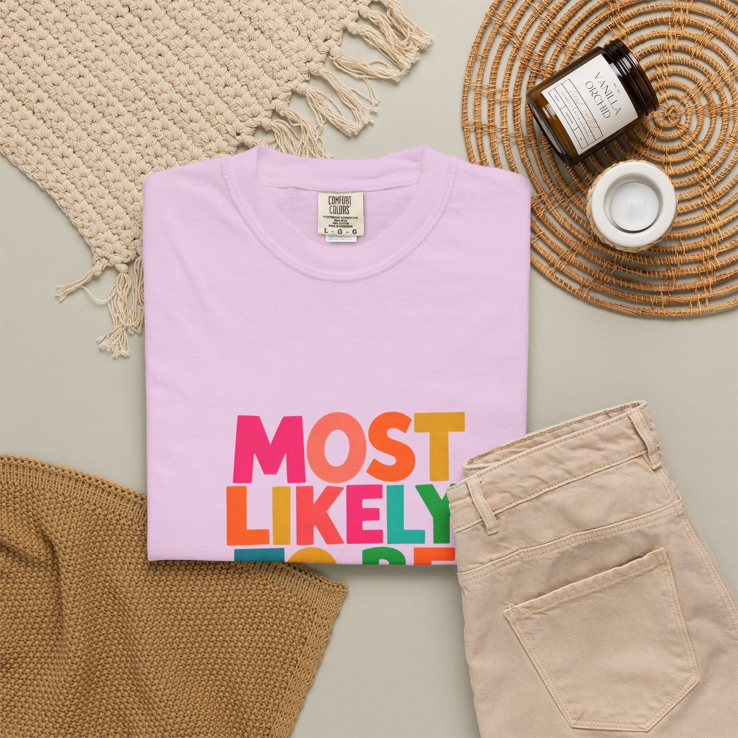 "Most Likely to Be Reading Romance" Colourful Book Lover Tee
