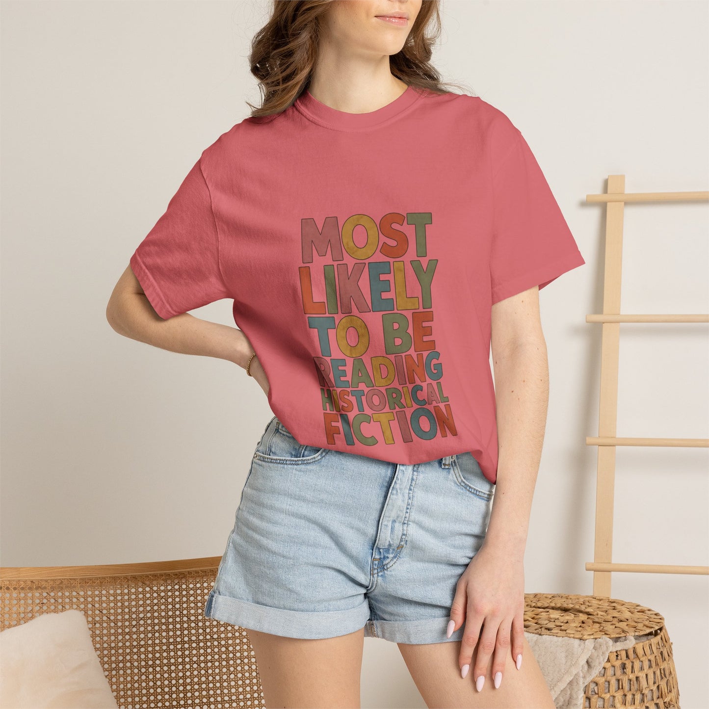 Historical Fiction Reader T-Shirt — "Most Likely to Be Reading Historical Fiction"