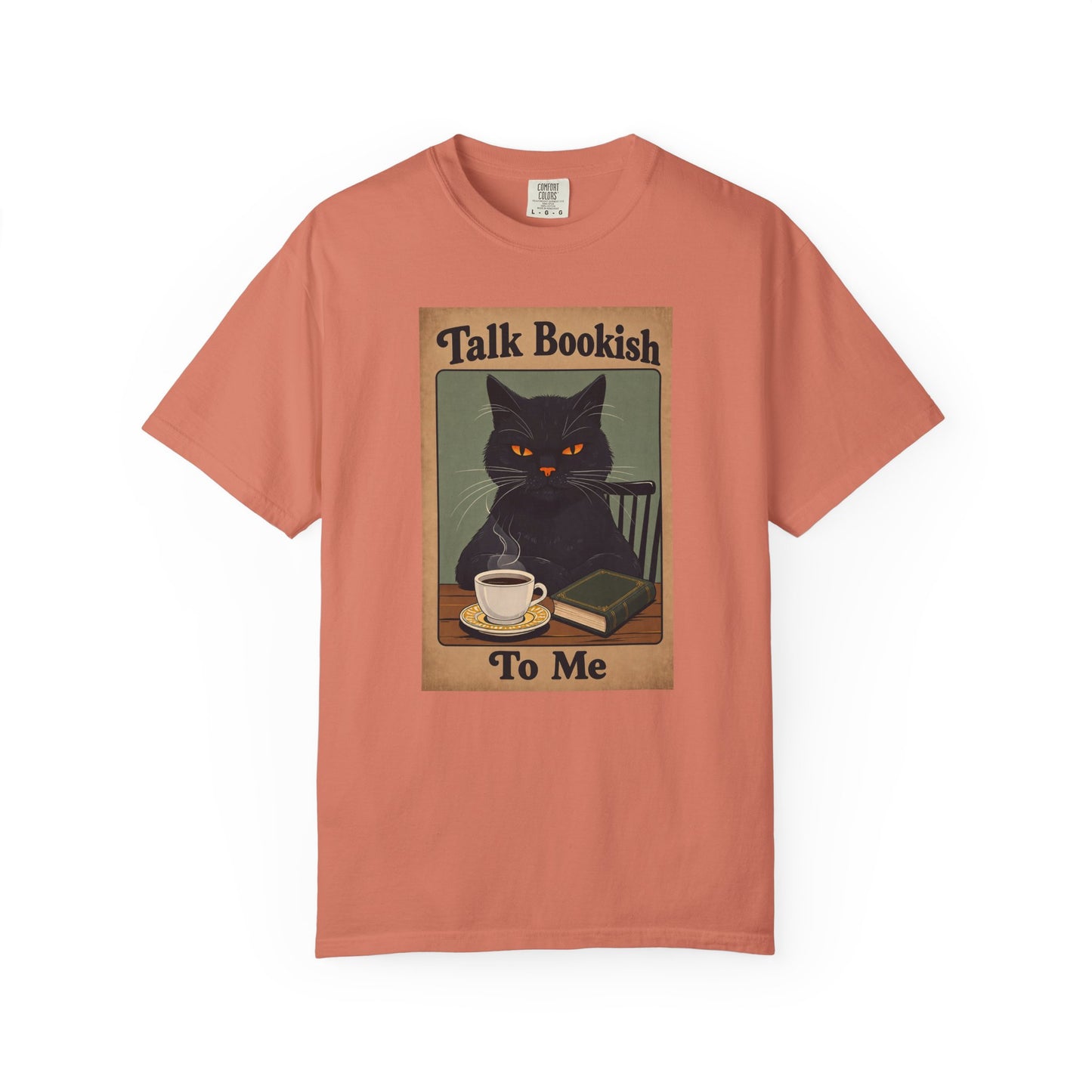 "Talk Bookish To Me" Cat T-Shirt