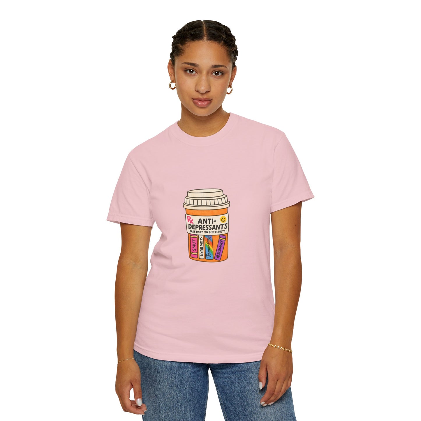 T-Shirt — "Anti-Depressants" Coffee & Books Graphic Tee