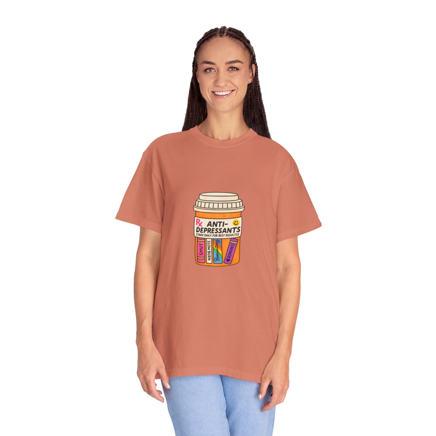 T-Shirt — "Anti-Depressants" Coffee & Books Graphic Tee